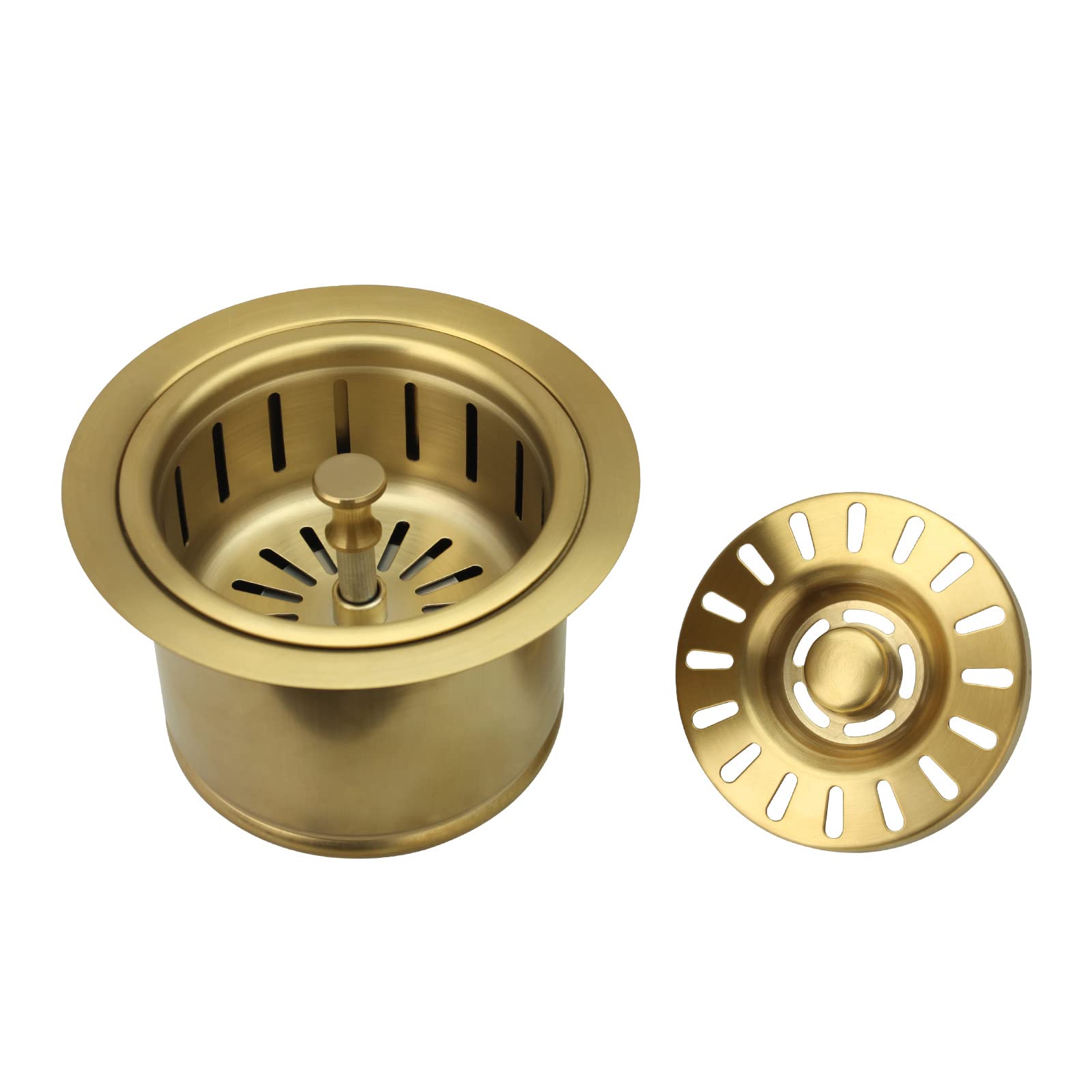 Premium Brass Gold Kitchen Sink Garbage Disposal Flange Stopper - Universal 3.5