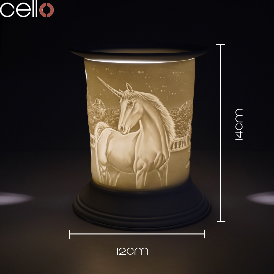 Electric Wax Warmer for Home - Porcelain Unicorn Candle Wax Melter with Straight Design, Perfect for Aromatherapy, Relaxation, and Creating a Cozy Atmosphere in Bedroom, Living Room, or Office