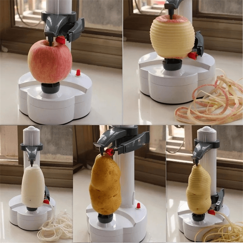 Hands-Free Automatic Fruit and Potato Peeler - Electric Kitchen Peeler for Apples, Potatoes, Carrots & More - Perfect for Home Cooking, Meal Prep & Commercial Use