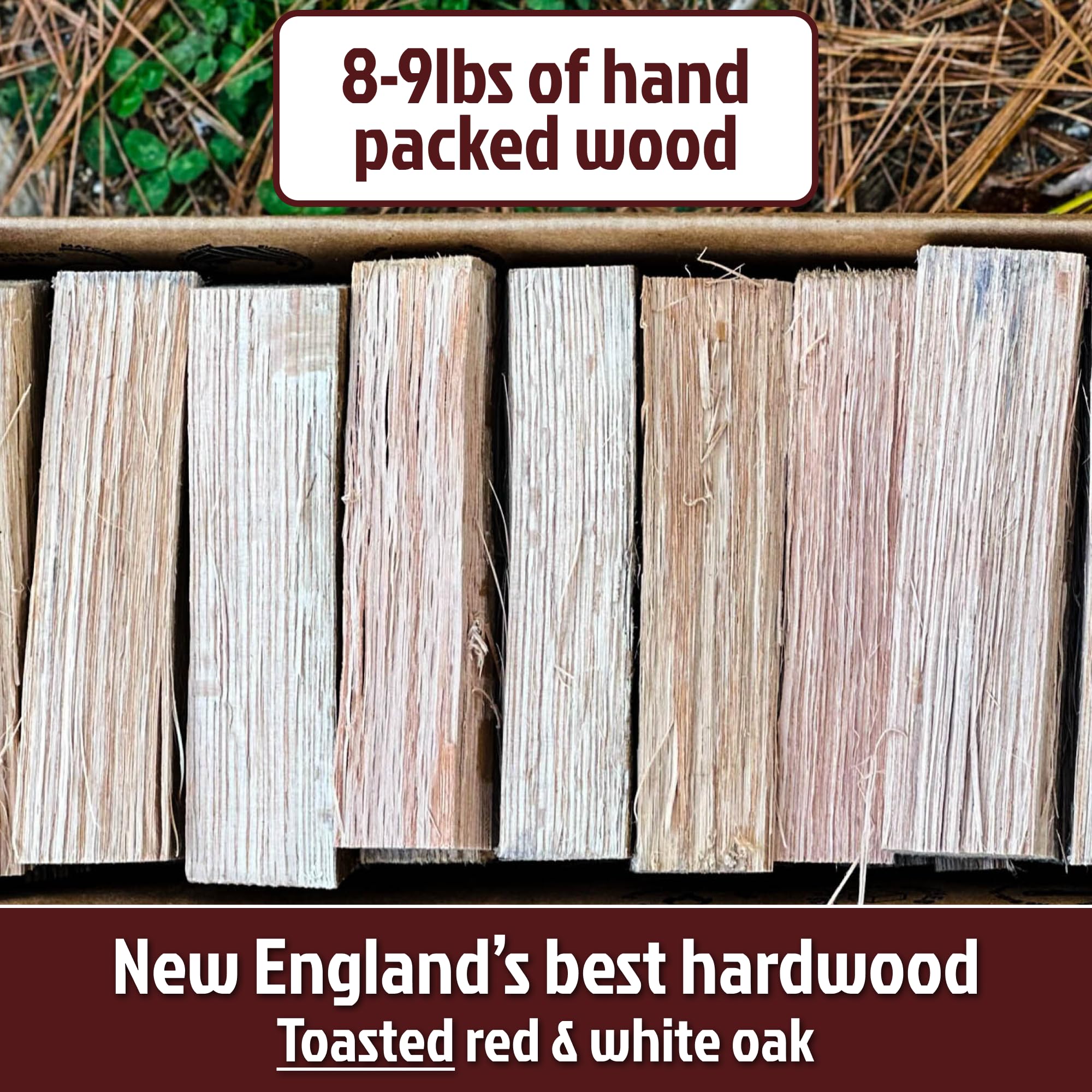 Premium 5 Inch Universal Cooking Firewood - 8lbs Kiln Dried Hardwood Blend for Grills, Smokers & Pizza Ovens (Ooni, Solo, Bertello) | Perfect for BBQ, Smoking Meats & Outdoor Cooking