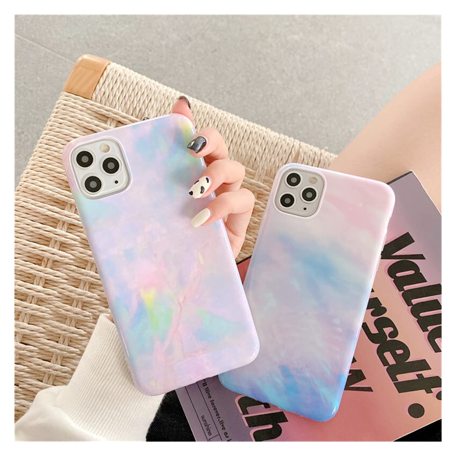 Gradient Watercolor Phone Case for iPhone 12 Mini/11 Pro Max/7/8 Plus/SE 2/X/XR/XS Max - Soft Protective Cover with Artistic Design - Perfect for Everyday Use, Travel & Gift Giving (Color: 1, Compatible with iPhone 7)