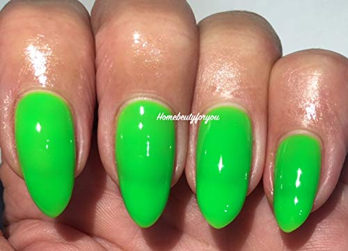Bluesky NEON LIME GREEN GLOW & 35 LIMEADE FIZZ UV LED Soak Off Gel Nail Polish - 10ml Long Lasting Nail Art Kit (Requires UV/LED Lamp) Perfect for Salon, Home Manicure & Party Nail Designs
