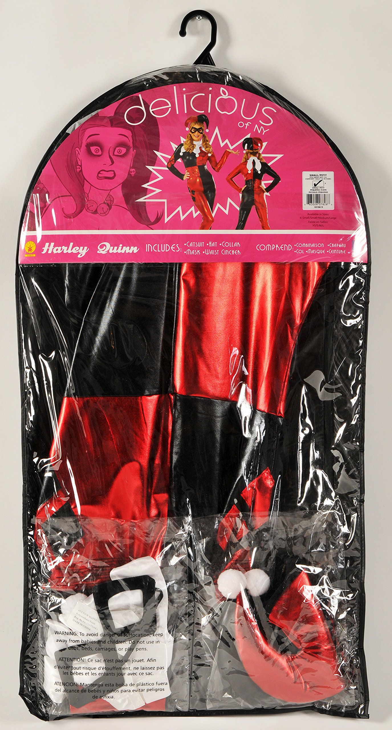 DC Comics Harley Quinn Deluxe Jumpsuit Costume for Cosplay, Halloween & Comic Con - Official Licensed Harley Quinn Outfit for Women & Girls