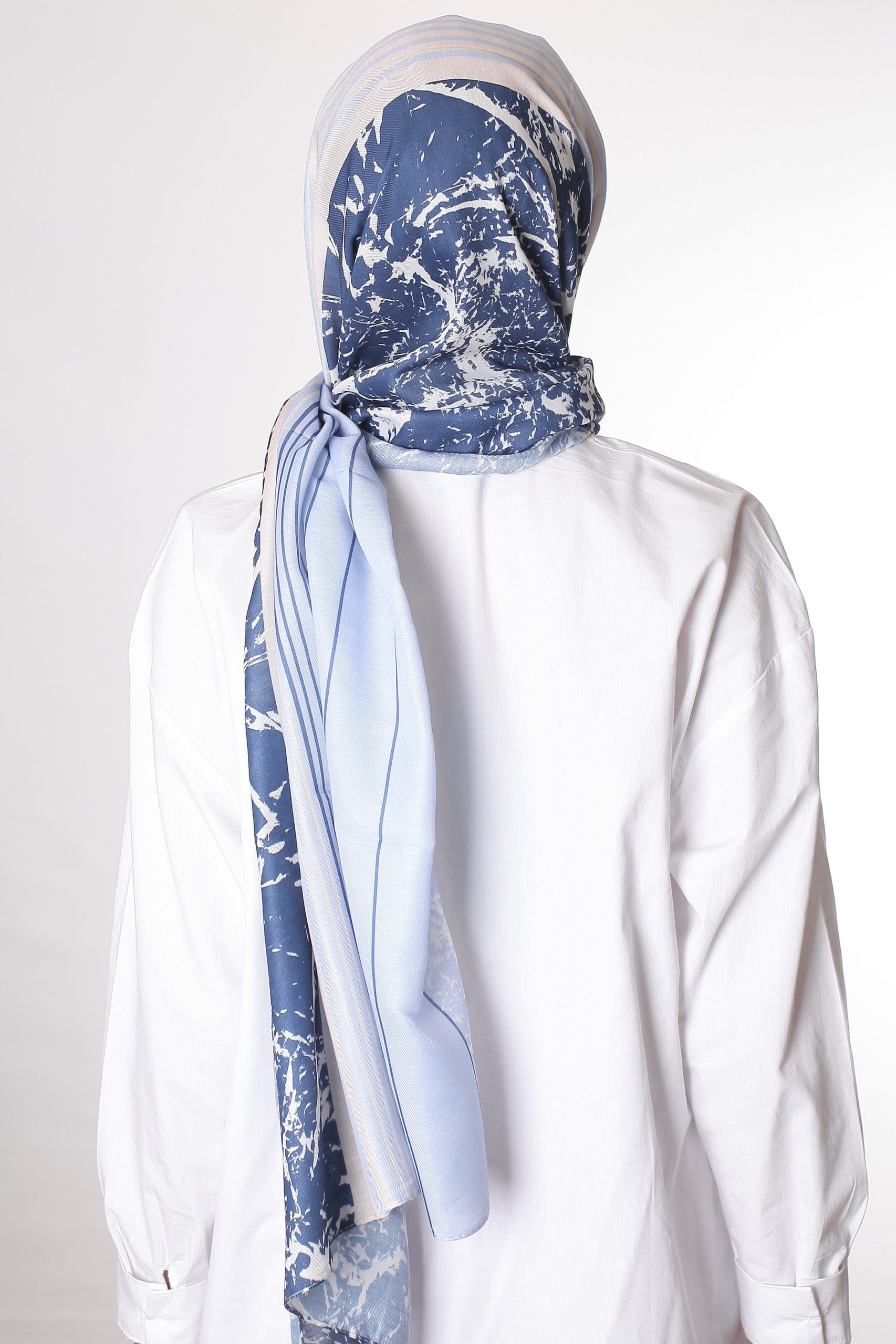 Stylish Marbling Cotton Scarf for Women - Lightweight Fashion Accessory for Spring & Fall Outfits | Perfect for Office, Travel, and Casual Wear