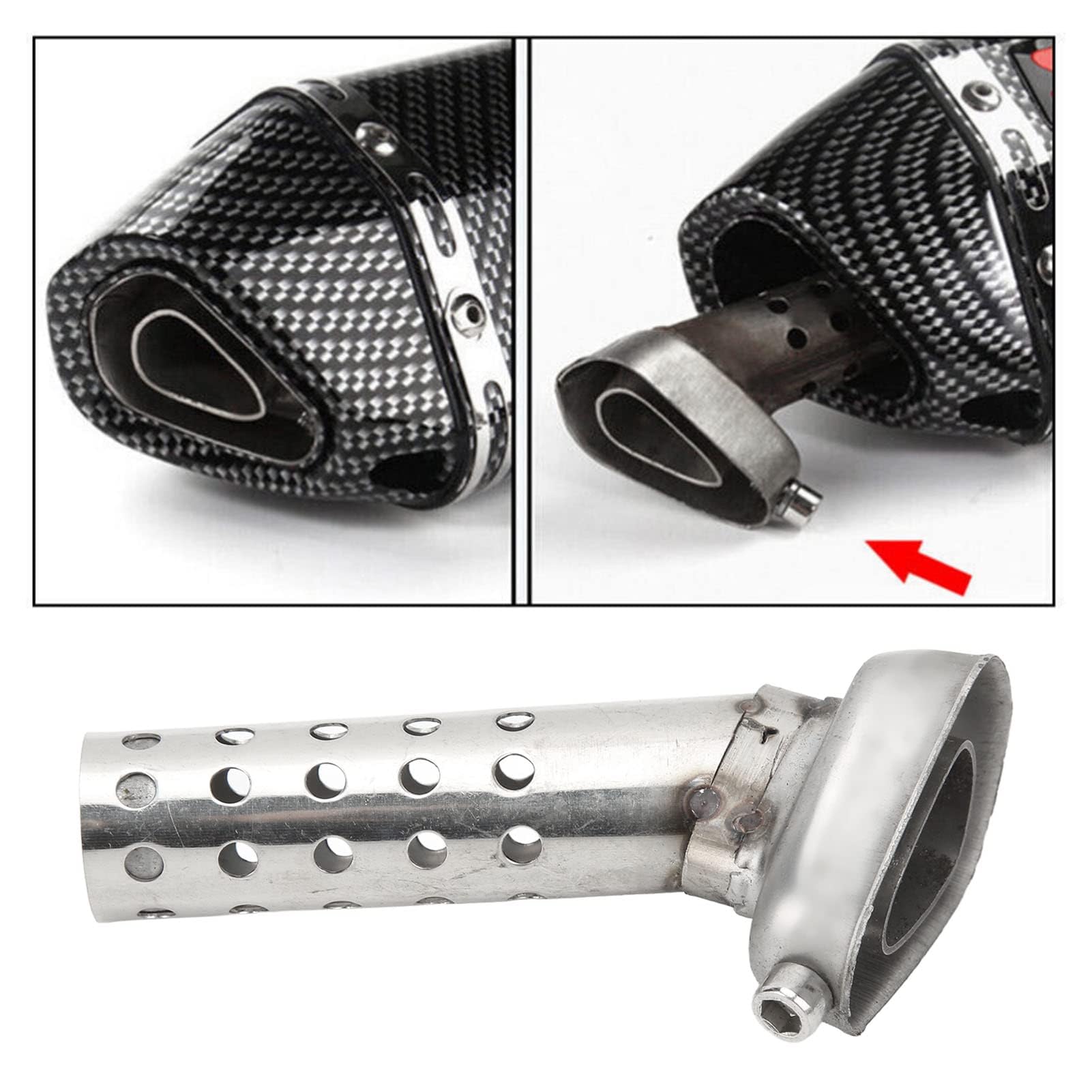 Universal Motorcycle Exhaust Silencer - 2 Pack for ATV, Scooter & Dirt Bike - Noise Reduction