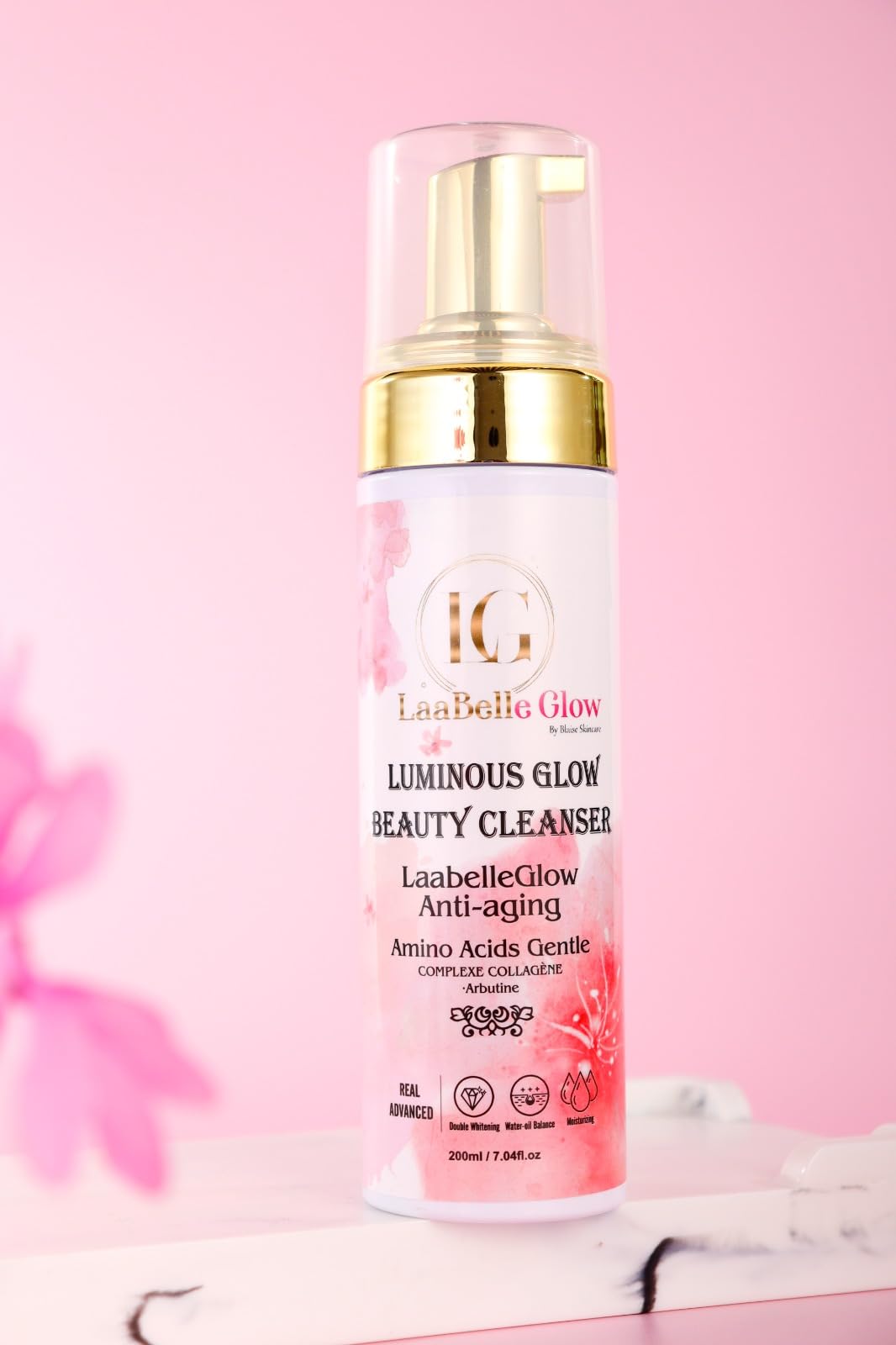 Luminous Glow Cleanser - Anti-Aging Face Wash with Amino Hyaluronic Acids & Collagen Complex (7.04 fl oz) | Hydrating & Brightening Facial Cleanser for Daily Skincare Routine