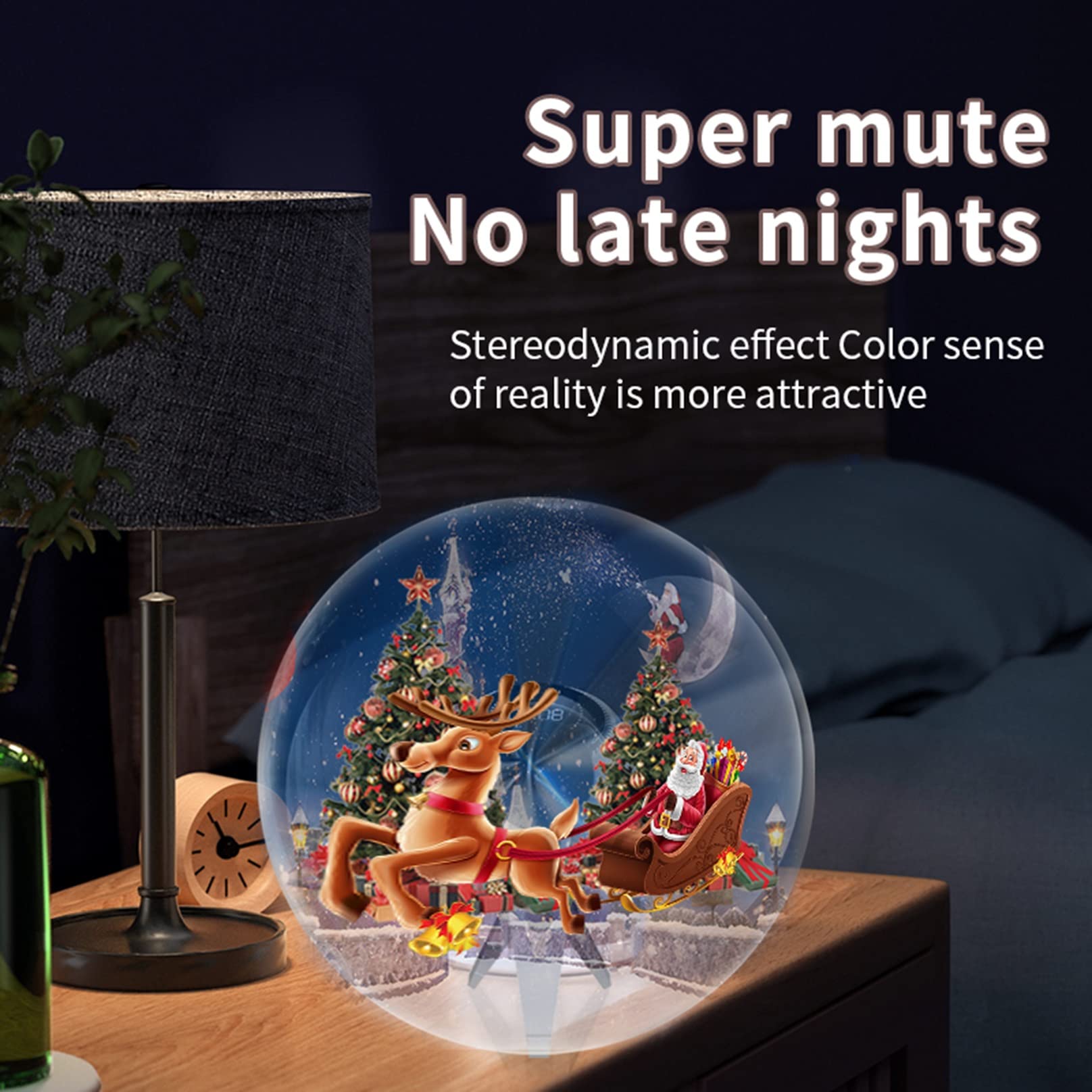 10.63 Inch 3D Hologram Projector Fan - LED Holographic Air Fan for Advertising Display, Home & Business Decor - Perfect for Living Room, Bedroom, Retail Stores & Events