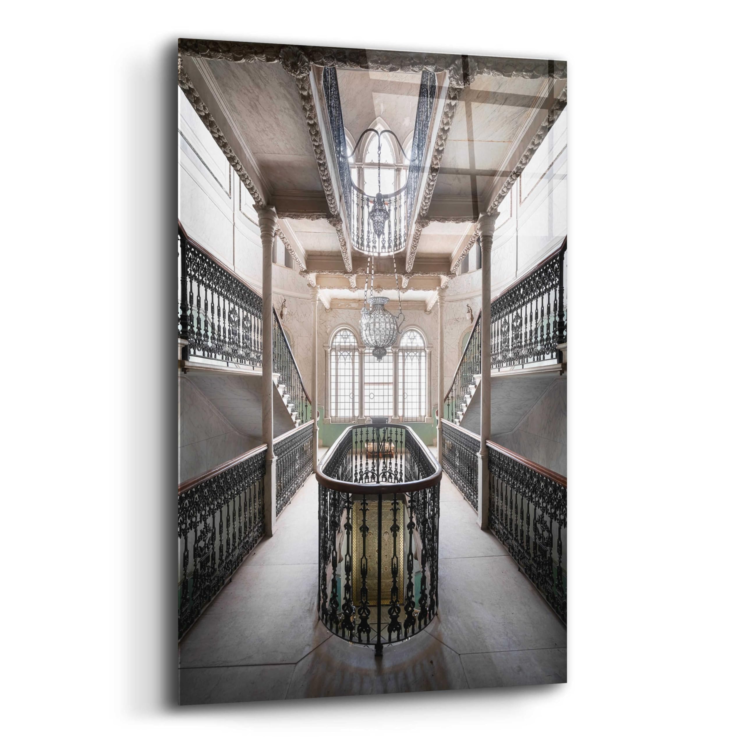 Epic 'Sursock Staircase' Acrylic Glass Wall Art Print by Roman Robroek - 16x24 Inches Modern Home Decor for Living Room, Bedroom & Office