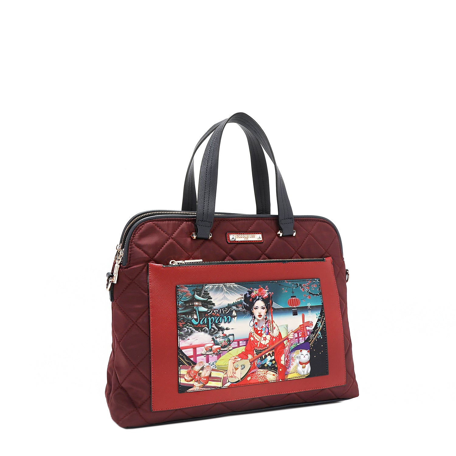 Stylish Quilted Laptop Bag for Women & Men - Water-Resistant 15.6 Inch Computer Briefcase - Perfect for Work, Travel & Business Commute
