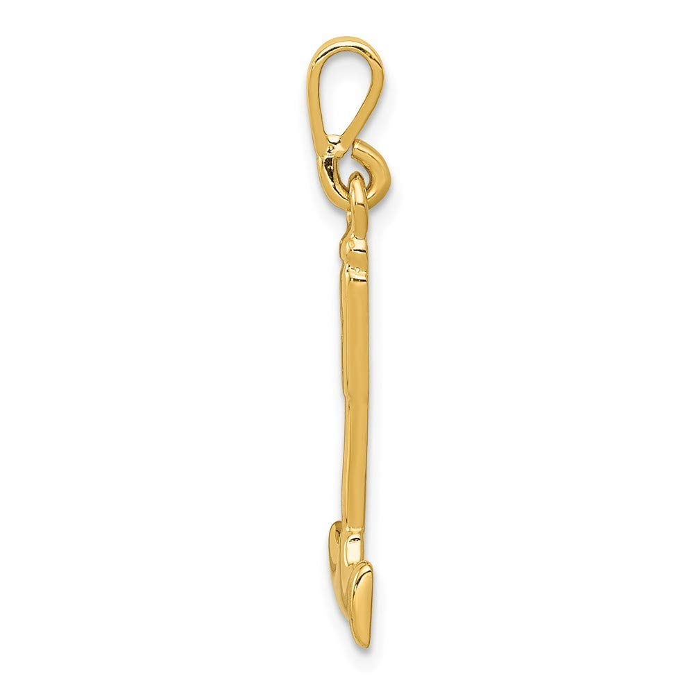 Roy Rose Jewelry 14K Yellow Gold Hammer Charm Pendant Necklace - Handmade Dainty Jewelry for Women - Perfect Gift for Birthday, Anniversary & Special Occasions - Ideal for Everyday Wear, Office & Date Nights