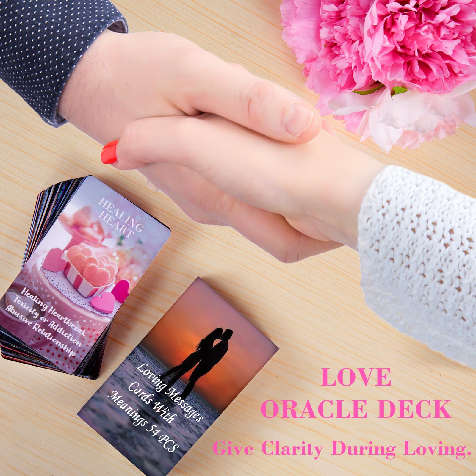 XSYLOHXL Love Oracle Cards for Beginners - 53-Piece Tarot Deck with Meanings & Guidance for Life, Love & Relationships | Perfect for Meditation, Self-Discovery & Spiritual Growth