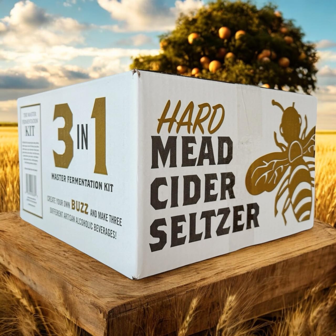 Must Bee Company - Master Fermentation Kit for Homebrewing Mead, Hard Cider & Hard Seltzer | Complete Starter Kit with Supplies for Beginners & Enthusiasts | Includes Orange Spice & Lemon Flavor Alcohol Infusion | Perfect for DIY Brewing, Gifts & Home Bar Setup