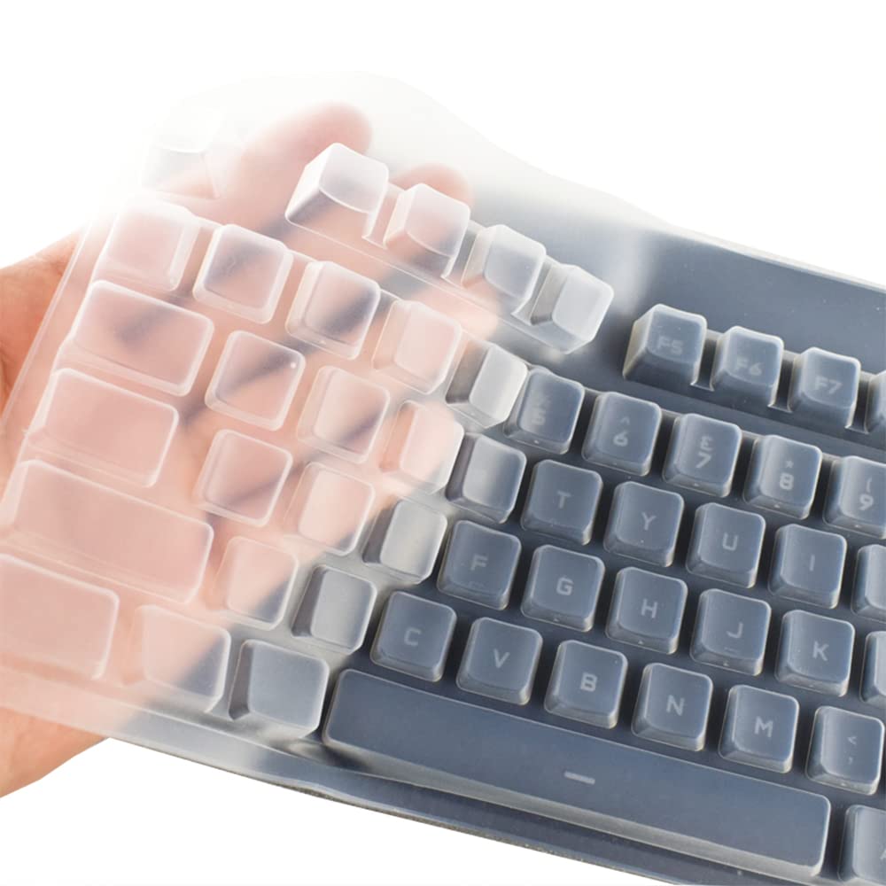 Dust-Proof Silicone Keyboard Cover for Logitech G Pro & G Pro X Shroud Edition - Clear Protective Skin | Perfect for Gaming, Office & Travel Use