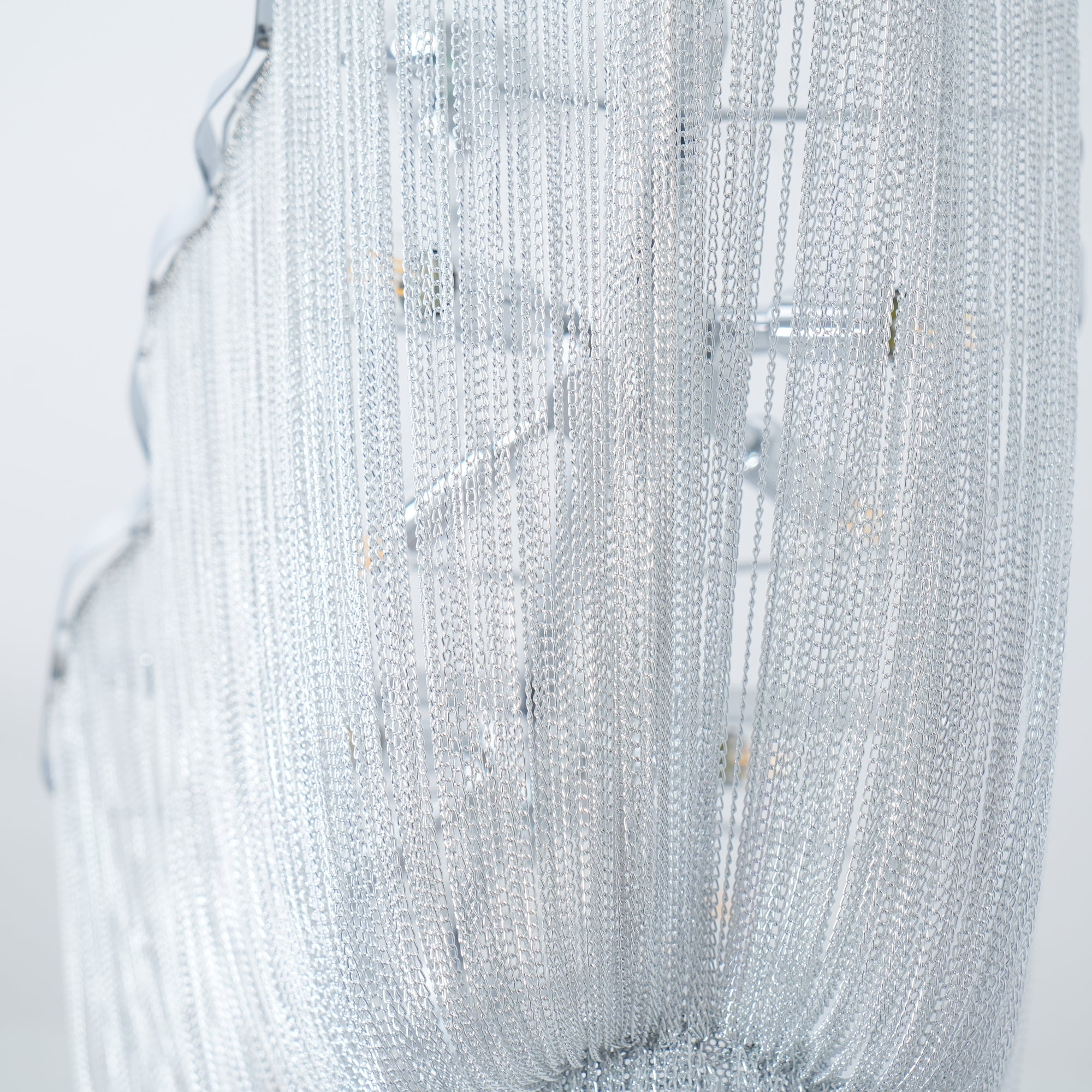 Sparkling Crystal Chandelier with Gold Chains - Elegant Dining Room & Bedroom Ceiling Light Fixture for Home Decor