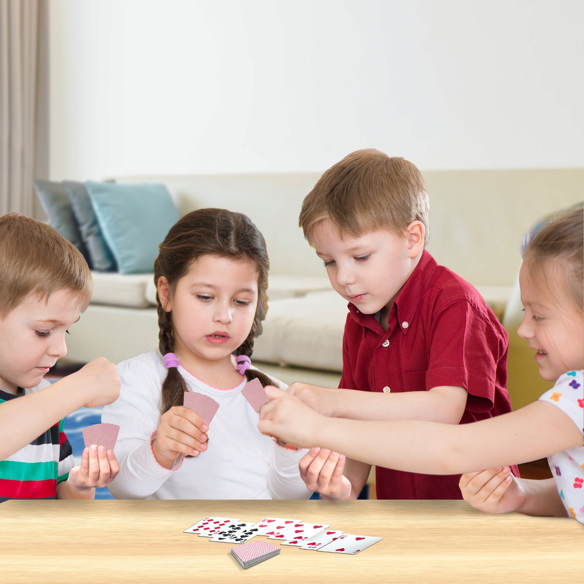 Gamie Mini Playing Cards - 20 Decks of 1.5 Inch Poker Cards for Kids & Adults - Small Casino Game Cards Set - Perfect for Travel, Parties, Gifts & Family Game Nights