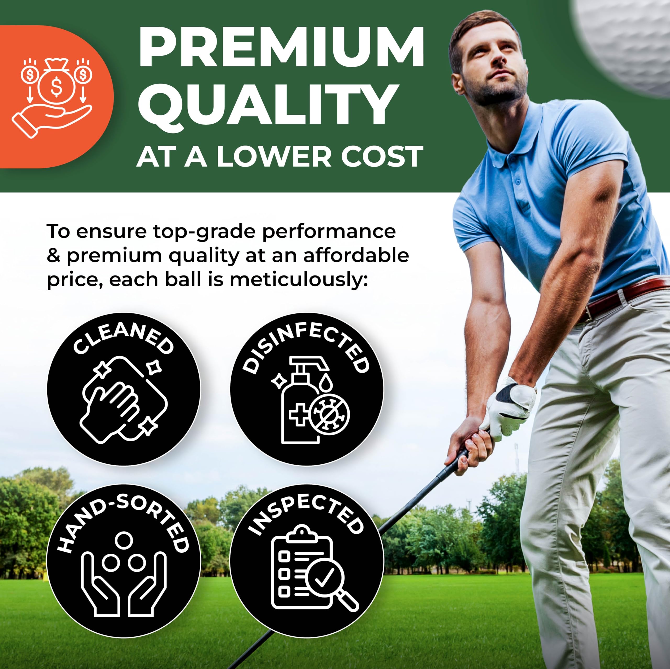 Recycled Titleist AVX Yellow Golf Balls Bulk - for Men & Women | Driving Range Practice
