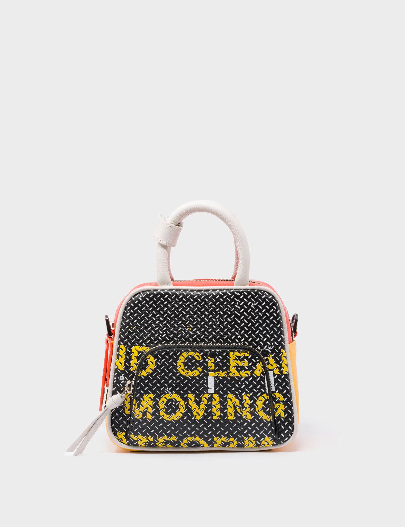 Marino Mini Crossbody Bag - Genuine Vermillion Leather with Subway Platform Design - Perfect for Everyday Use, Travel & Fashion Accessories