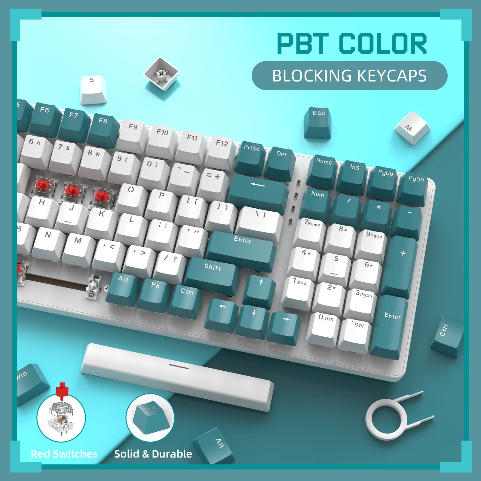 K3 PRO RGB Mechanical Gaming Keyboard - 96% Compact, Red Switch for PC/Mac/Xbox Gamers - Perfect for Esports & Office Use