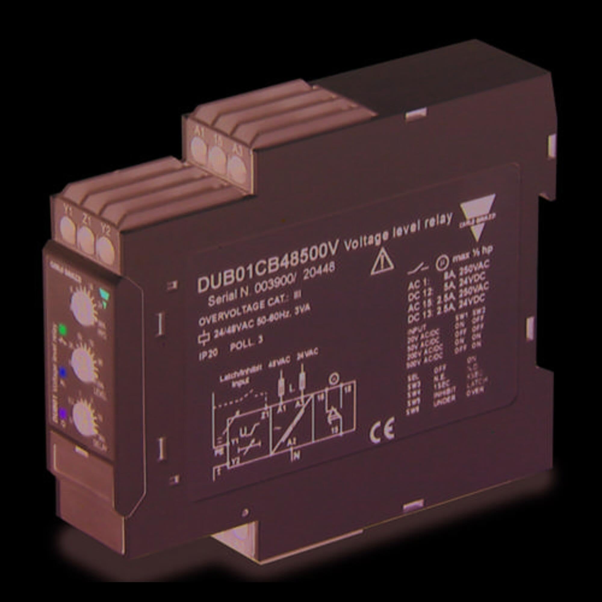 DCB01CM24 Analog Timer - DCB01 Series Asymmetrical Recycling Timer with 0.1s to 100h Range, 7 Adjustable Settings & 1 Changeover Relay - Perfect for Industrial Automation, HVAC Systems, and Electrical Control Panels