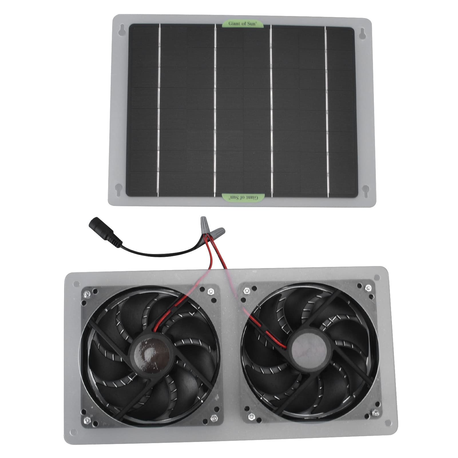 100W 12V Solar Panel Fan Kit - Waterproof Outdoor Dual Fan System | Portable Solar Powered Exhaust Fan for Chicken Coops, Greenhouses, Pet Houses, Sheds & Window Ventilation | Perfect for Cooling, Air Circulation & Odor Control in Hot Weather