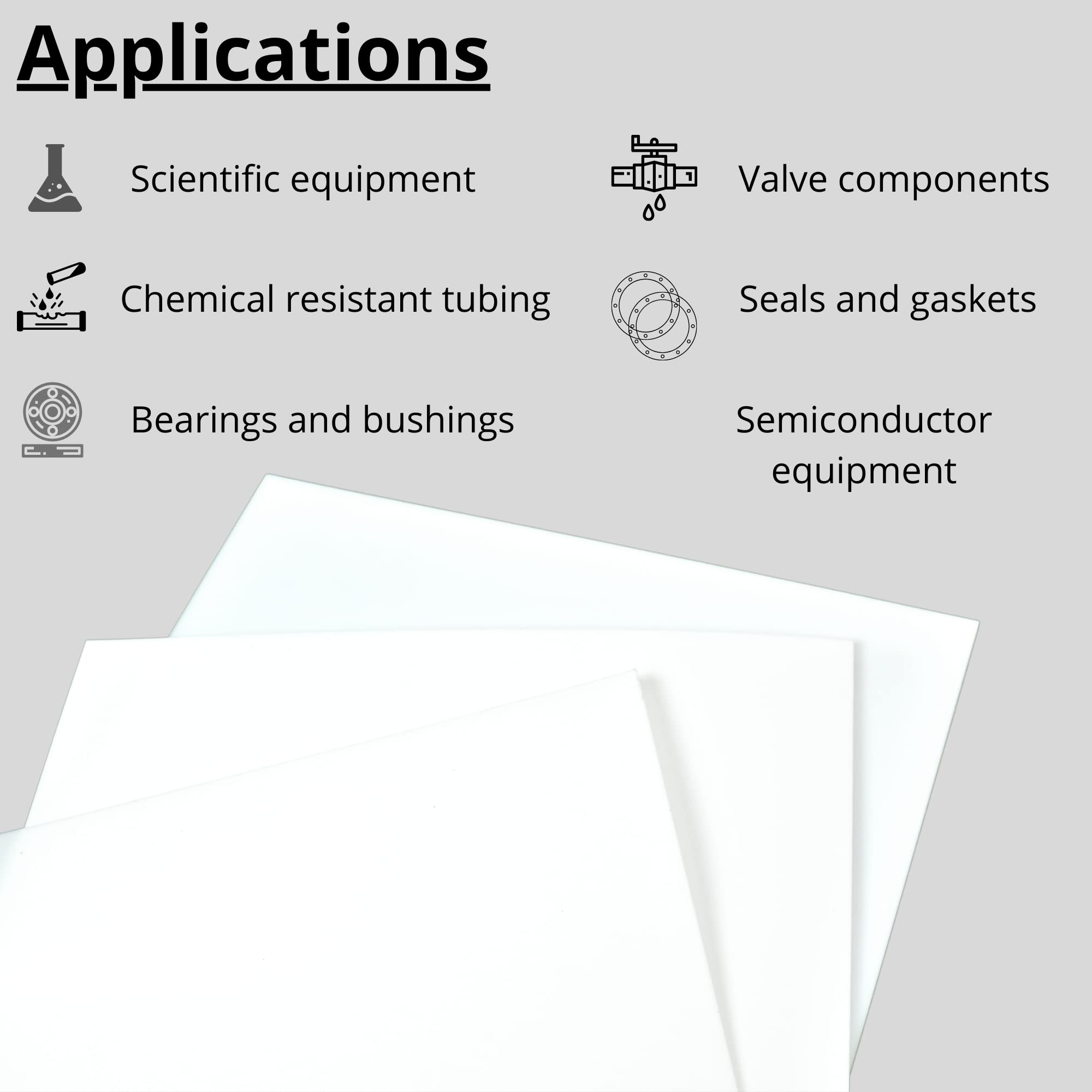 Virgin PTFE Plastic Sheet 1/4
