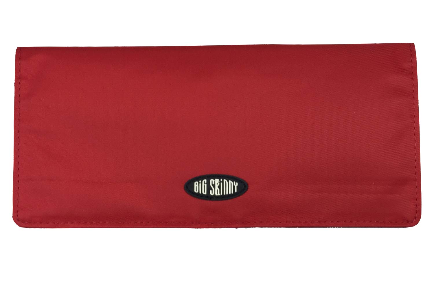 Big Skinny Executive Clutch Checkbook Wallet for Women - Slim RFID Blocking Leather Wallet with ID Window & Card Slots - Perfect for Business, Travel & Everyday Use (Lipstick Red)