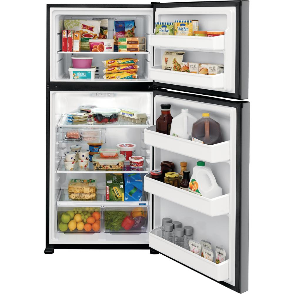 Frigidaire FFTR1835VS 30-Inch Wide 18.3 Cu. Ft. Top Freezer Refrigerator - Energy Efficient Stainless Steel Appliance for Kitchen, Home, and Office Use
