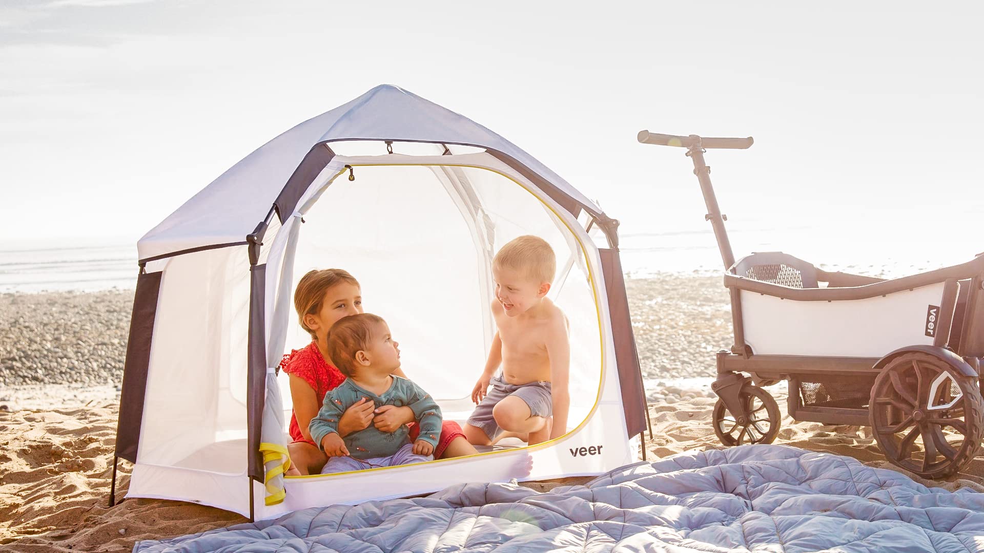 Veer Basecamp - JPMA Certified Portable Baby Playpen for Toddlers & Kids | Indoor & Outdoor Pop-Up Play Yard with Shade Canopy | Bug-Proof Design | Safety Certified Playard for Home, Travel & Backyard Adventures