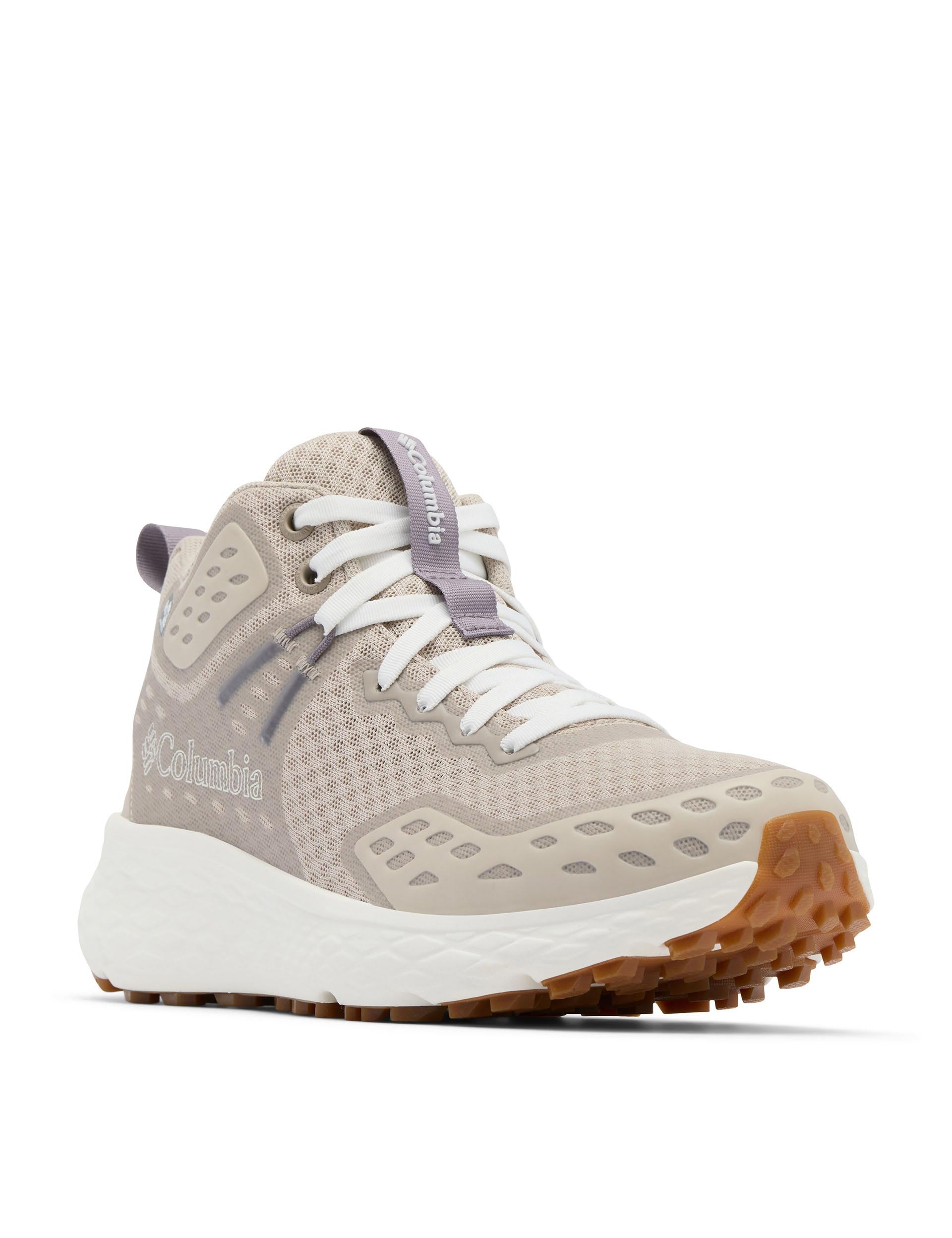 **Konos TRS OutDry Mid Hiking Shoes for Men & Women - Waterproof, Lightweight, Comfortable - Soft Taupe/Granite Purple - Ideal for Trail Running, Backpacking & Outdoor Adventures**