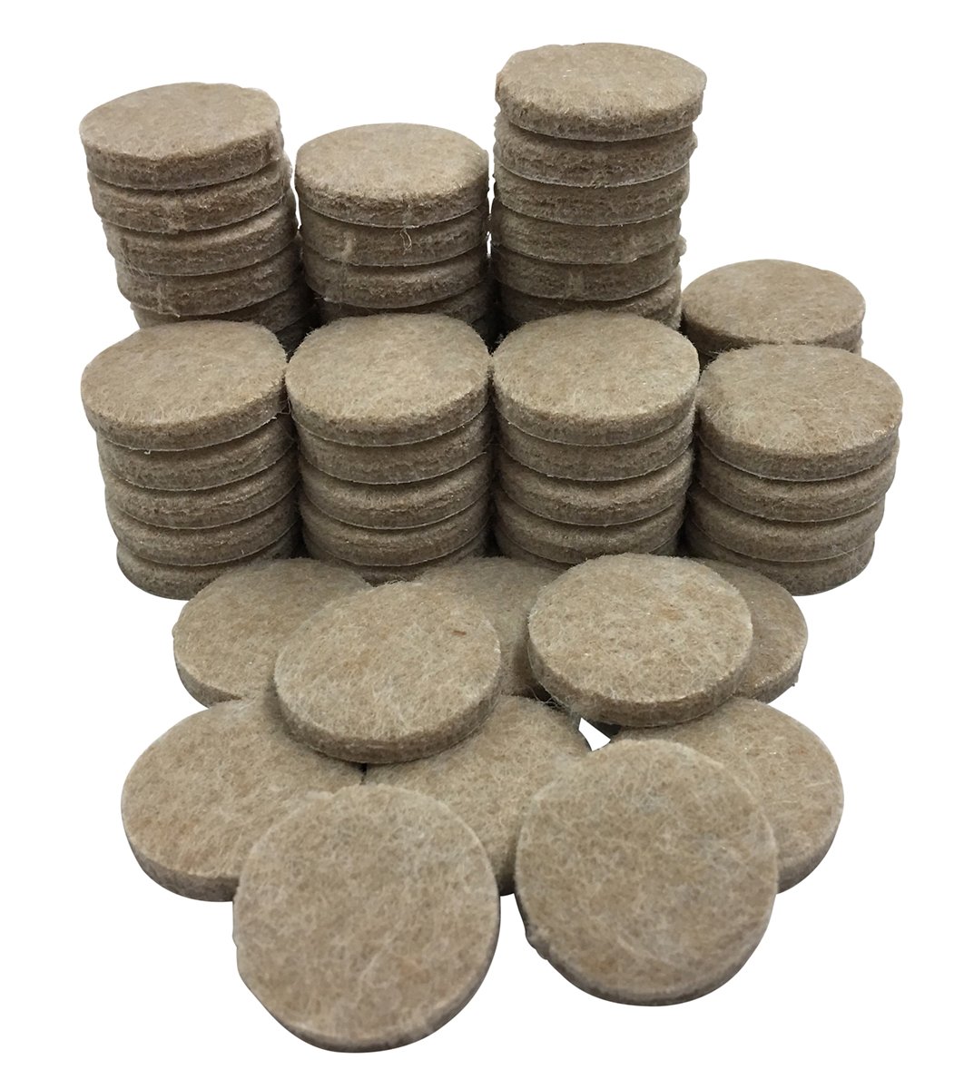 Shepherd Hardware 9839 Self-Adhesive Felt Furniture Pads - 118-Piece Set with Assorted Sizes (1/2