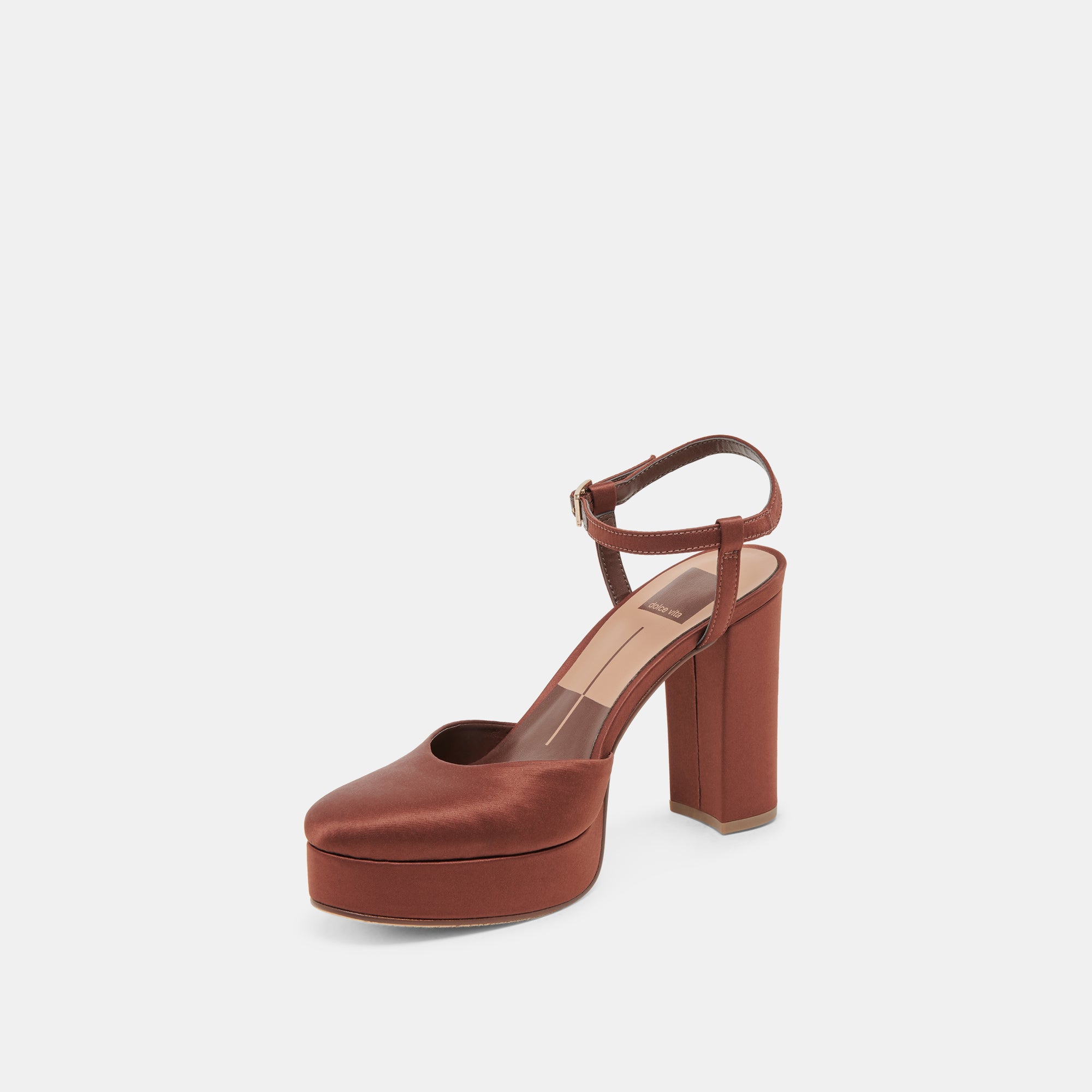 Claud Women's Chocolate Satin High Heels - Elegant Dress Pumps for Parties, Weddings & Evening Events