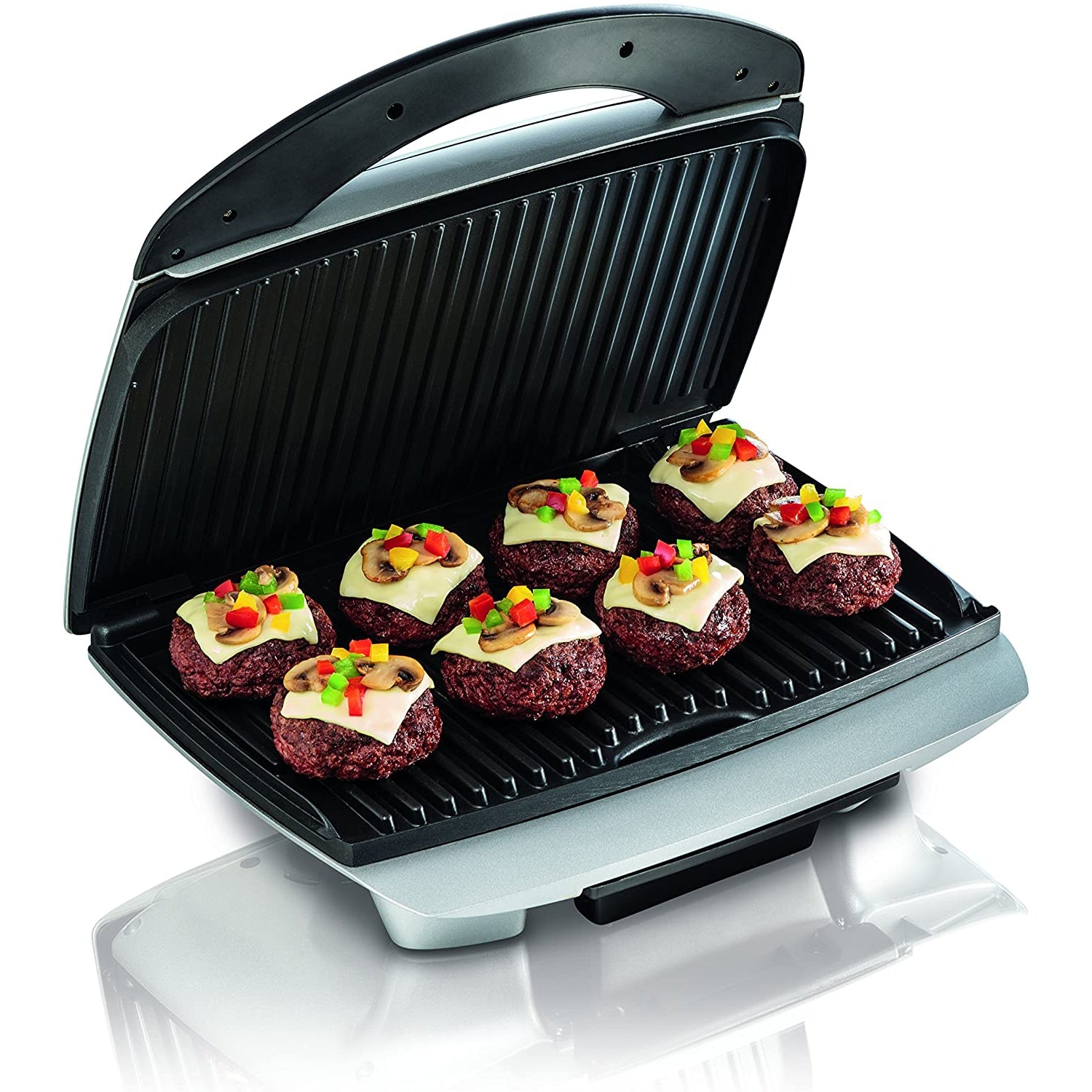 Best Hamilton Beach 25370C Family Size Indoor Grill - Electric Countertop Grill for Healthy Cooking, Perfect for Burgers, Steaks & More - Ideal for Home, Kitchen & Small Spaces