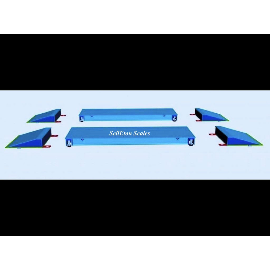 Heavy Duty 12' Truck Axle Scale - 80,000 lbs Capacity by SellEton SL 80KX | Commercial Vehicle Weighing for Logistics, Trucking & Construction Sites