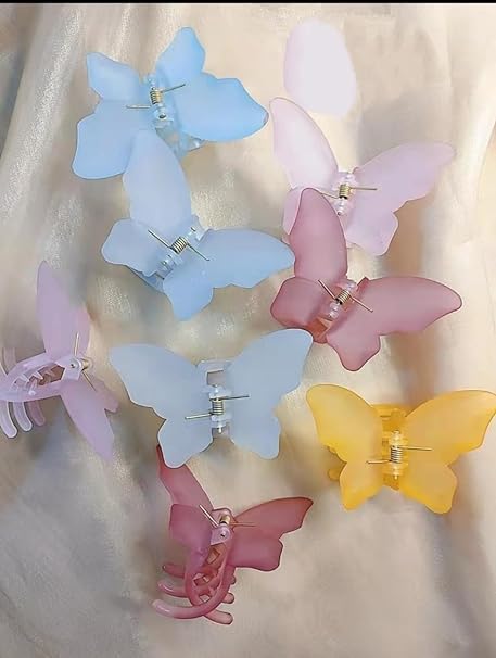 5-Piece Mini Butterfly Hair Clips - 2.63 Inch Cute Hair Claws & Barrettes for Women & Girls - Sweet Simple Hair Accessories for School, Parties & Everyday Styling