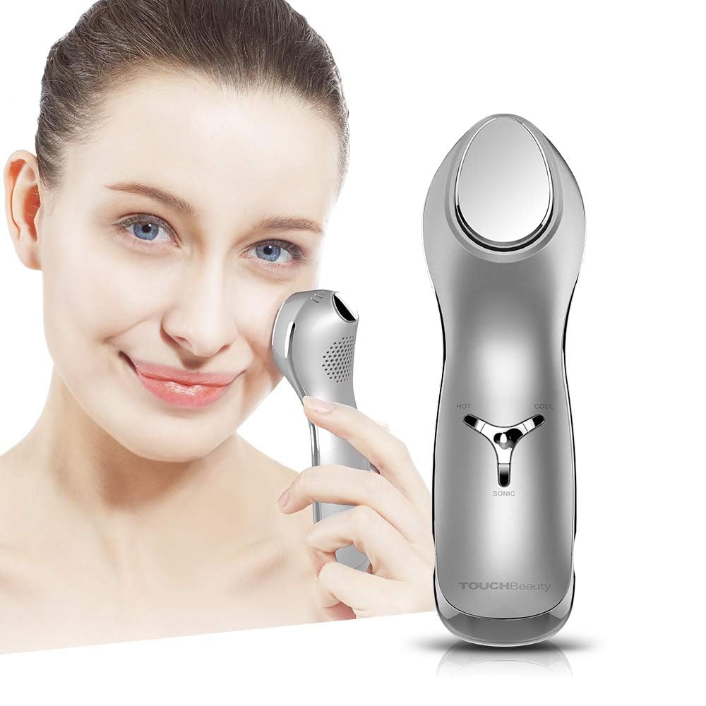 TOUCHBeauty Anti Aging Face & Eye Massager - Hot & Cool Therapy for Skin Tightening & Face Lifting - Rejuvenating Facial Device TB-1589 | Perfect for Home Spa, Wrinkle Reduction & Relaxation