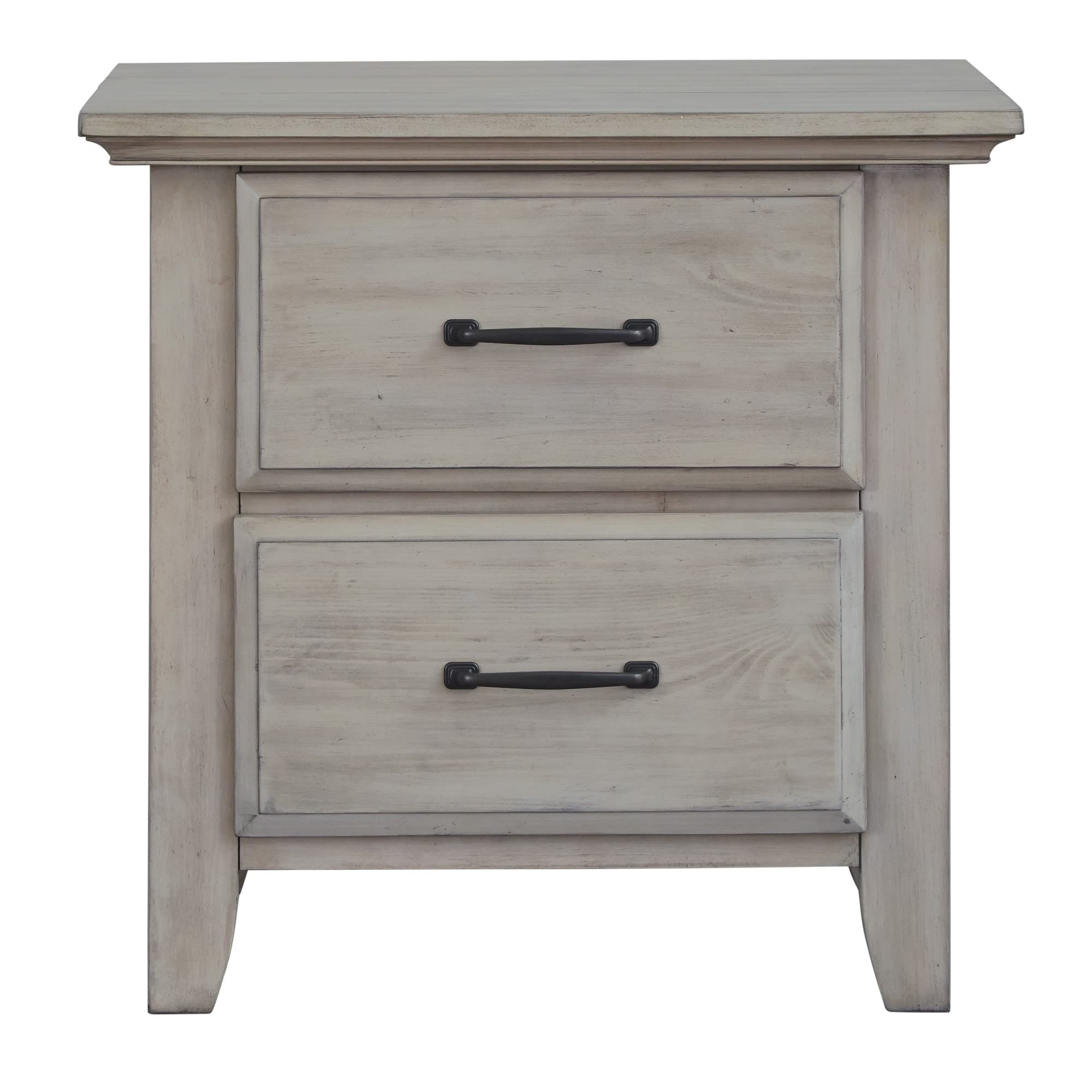 Soho Baby Chandler Premium 2-Drawer Nightstand - Stone Wash Finish | Modern Nursery & Bedroom Furniture for Kids & Teens | Perfect for Bedside Storage, Books, and Bedroom Decor
