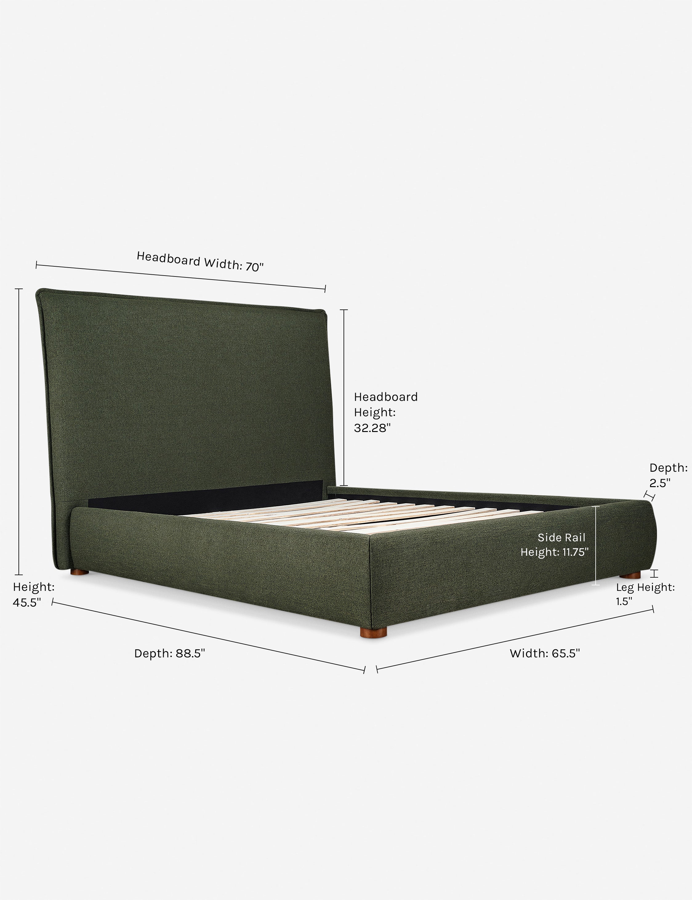 Cambria Platform Bed Frame - Queen Size, Modern Wood Bed Frame with Headboard, Sturdy & Noise-Free Design for Bedroom, Living Room, or Guest Room