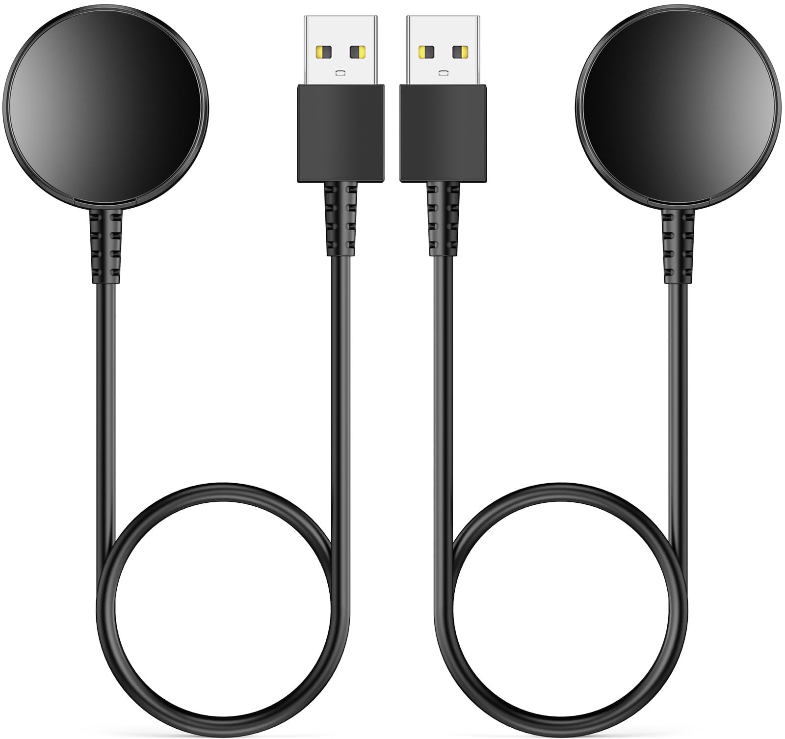 2-Pack Samsung Galaxy Watch Charger - Magnetic Wireless USB Charging Dock Compatible with Galaxy Watch 7/6/6 Classic/5/5 Pro/4/4 Classic/3/Active Ultra/FE - 3.3ft Cable for Home, Office & Travel Use