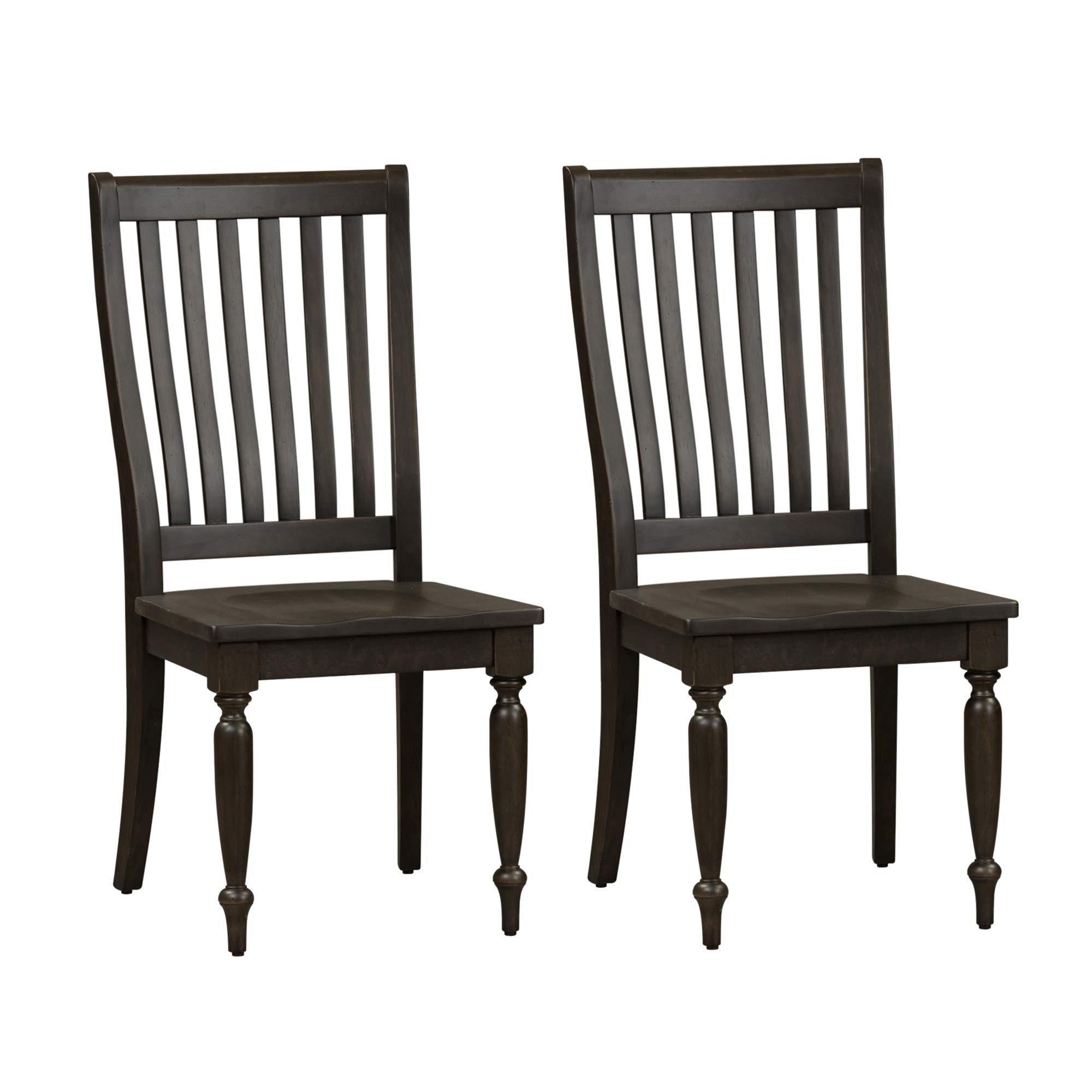 Liberty Furniture Industries Harvest Home Dining Chairs (Set of 2) - Black - Modern Farmhouse Style for Kitchen, Dining Room & Breakfast Nook