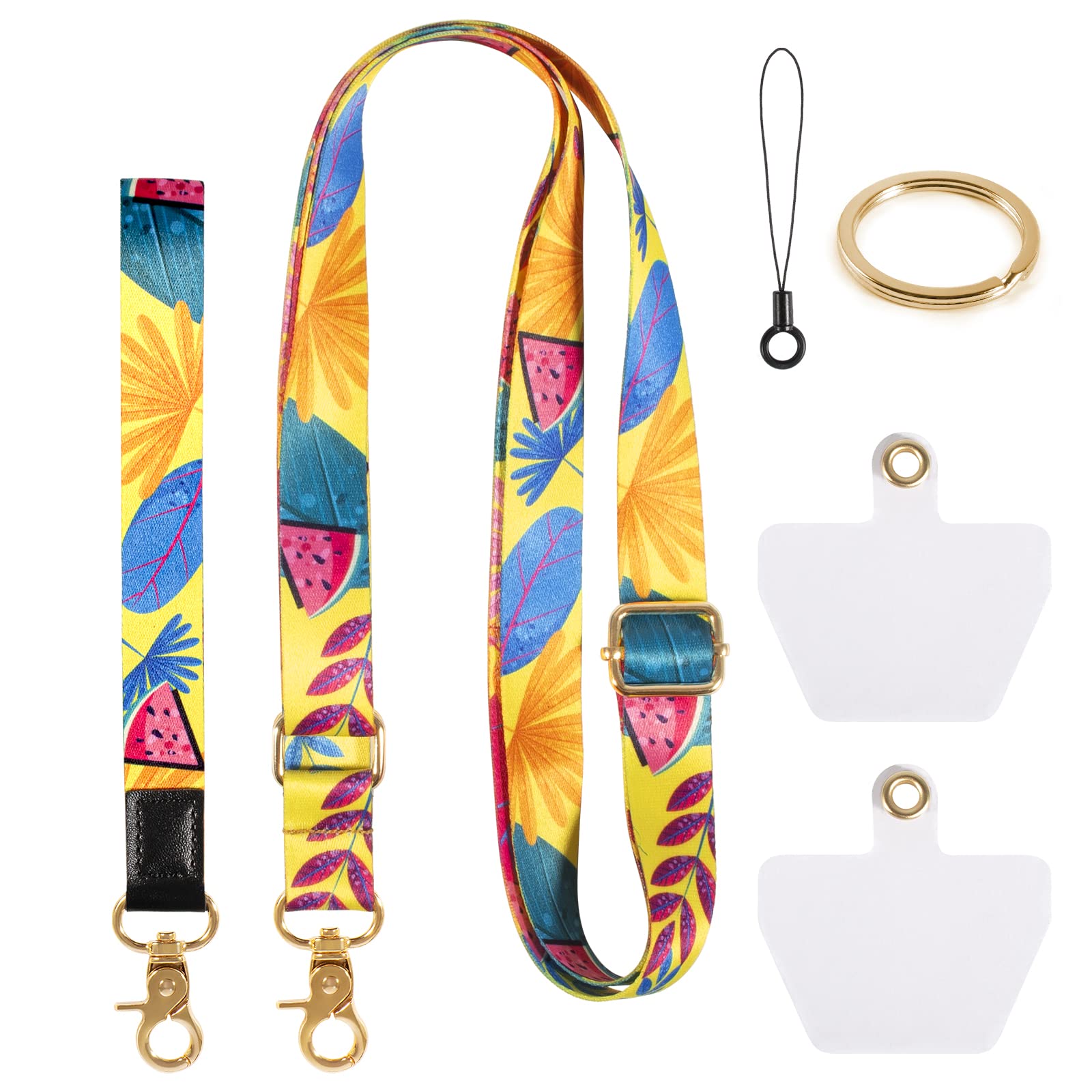 Universal Adjustable Phone Lanyard - Crossbody & Wrist Strap for iPhone, Keys, ID Badges - Secure Hands-Free Carrying for Work, Travel & Outdoor Activities