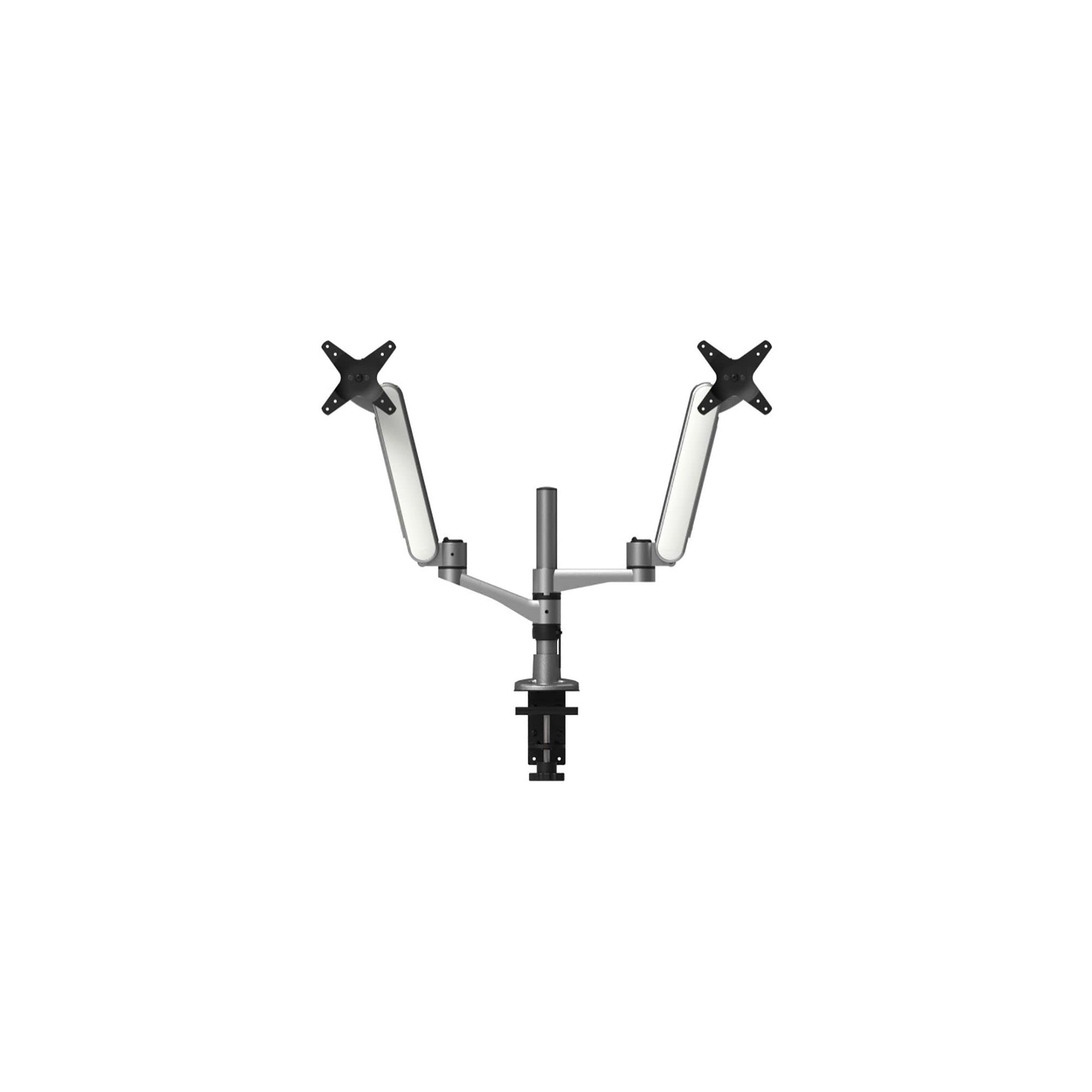 Kantek KTKMA320 Silver Monitor Arm - Adjustable Single Monitor Mount for Home & Office Desk - Ergonomic VESA Compatible Stand for 13-32 Inch Screens