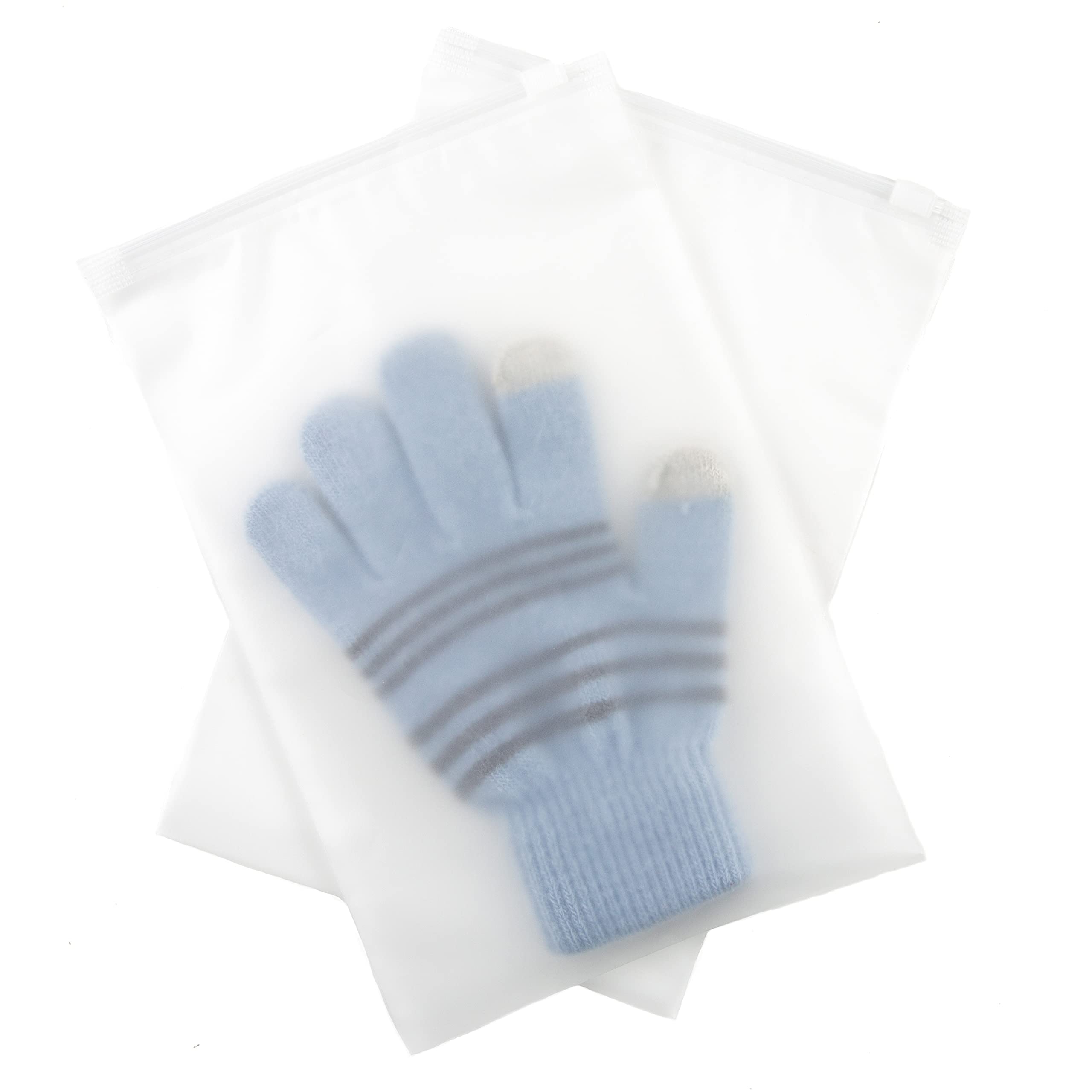6x9 Inch Frosted Slide Zip Plastic Bags - 100 Pack Resealable Packaging Bags for Crafts, Jewelry, Snacks & Small Items - Durable Plastic Zipper Bags for Storage & Organization