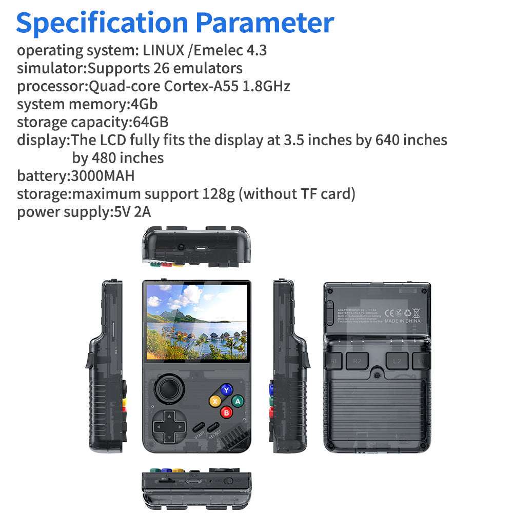 128GB Purple MPOWN M19 Handheld Gaming Console - Retro Arcade & PSP Emulator with 3.5