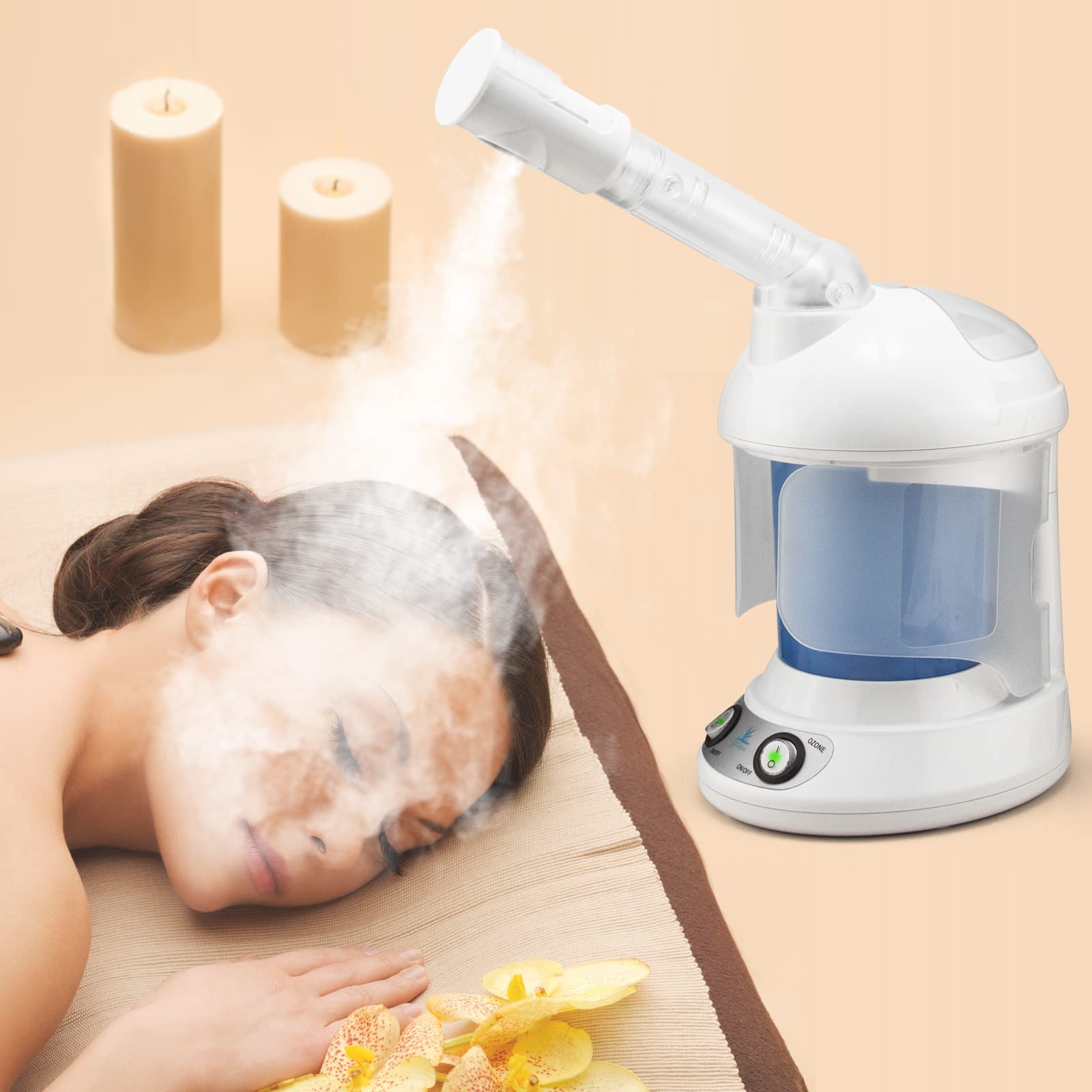 Elitzia ETKD2328A 2-in-1 Hooded Hair Steamer & Facial Steamer with O3 Ozone Therapy - Professional Beauty Machine for Deep Conditioning, Skin Hydration & Aromatherapy | Perfect for Salon, Spa & Home Hair Care Routine