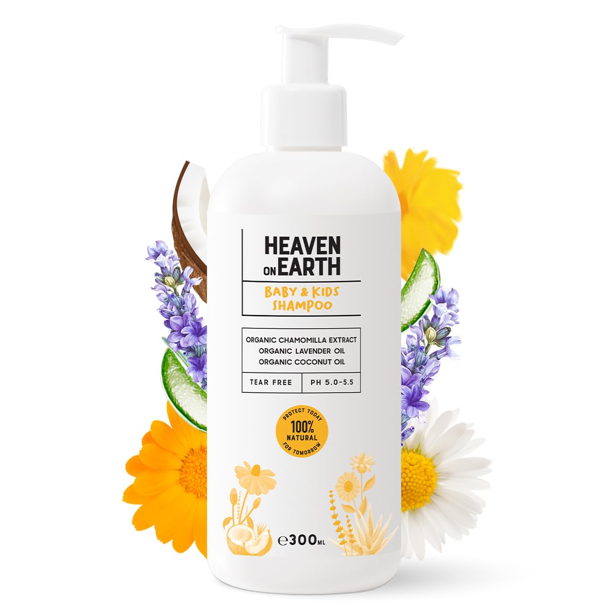 Gentle 2-in-1 Baby Shampoo & Body Wash - Tear-Free, Fragrance-Free, Vegan Formula with Natural Ingredients - Safe for Cradle Cap & Sensitive Skin - 10.1 fl oz (300ml) - Perfect for Daily Bath Time & Newborn Care