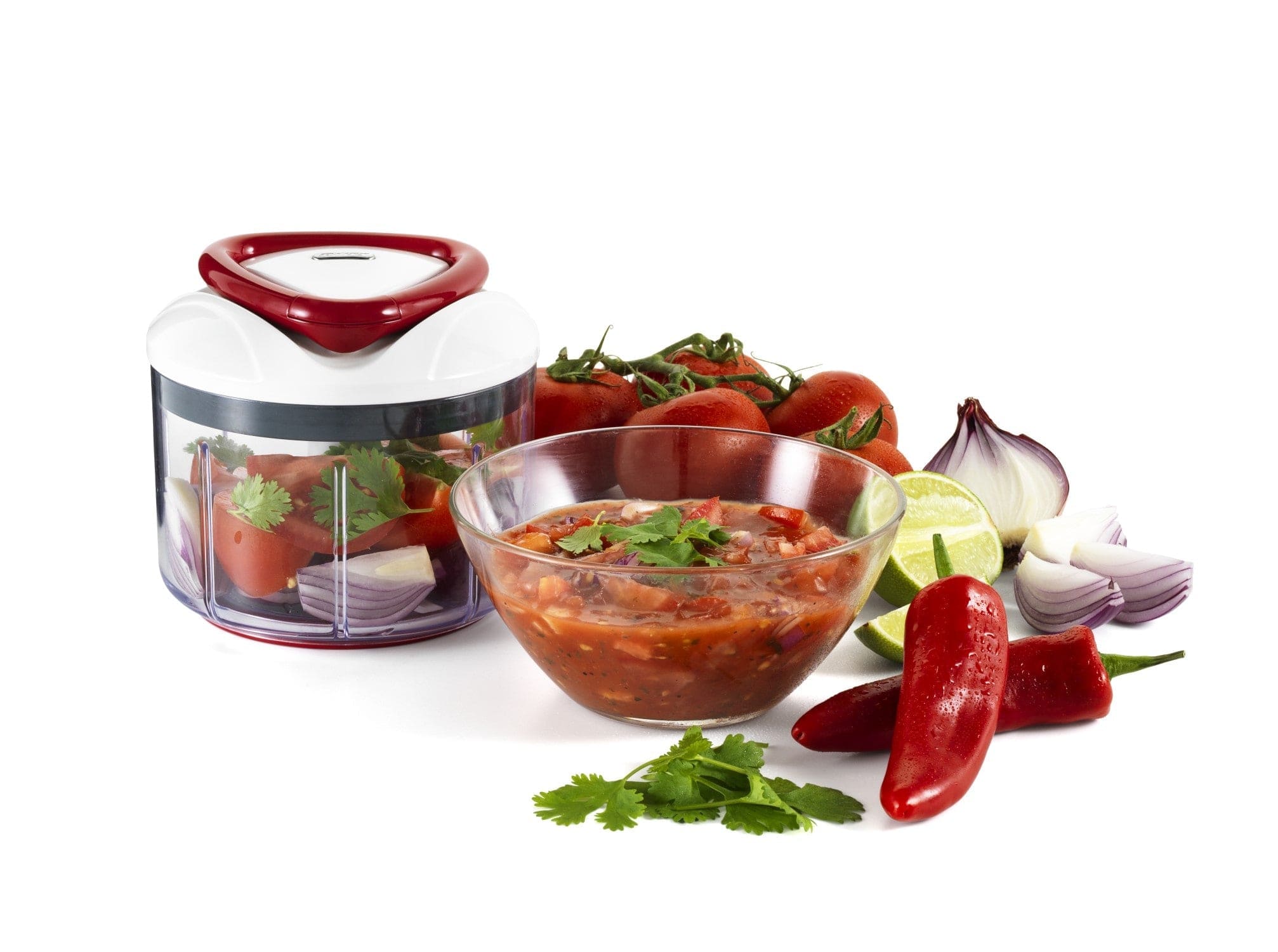 Zyliss Easy Pull Food Processor & Manual Chopper - Compact Kitchen Appliance for Slicing, Dicing & Pureeing - Perfect for Meal Prep, Baby Food & Quick Cooking