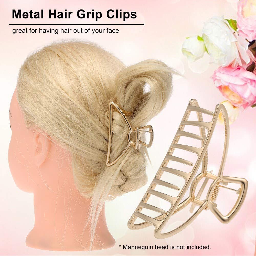 Metal Hair Clips for Women - Strong Grip Claw Clips for Styling & Updos