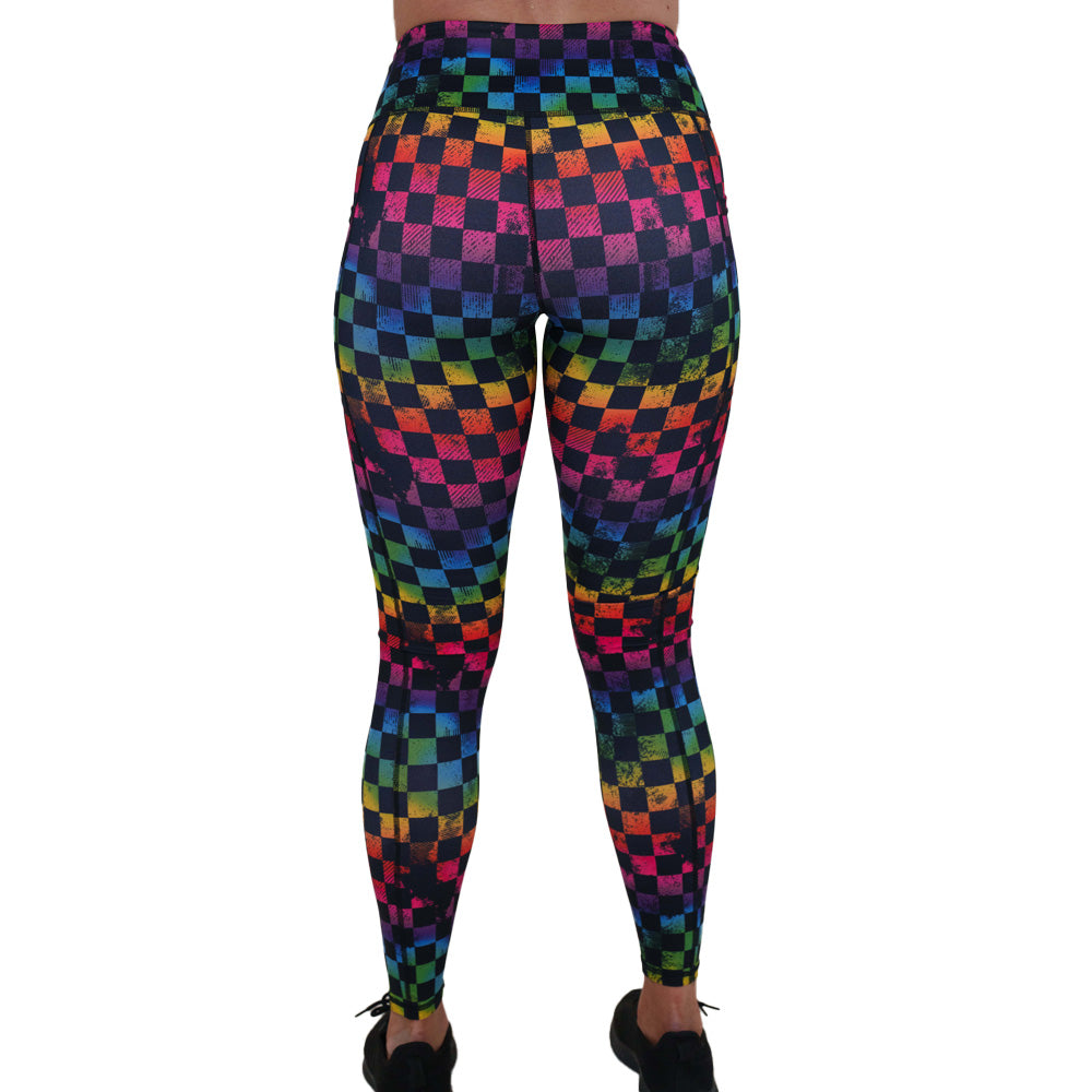 Prismatic Leggings for Women - High Waisted Yoga Pants with Colorful Geometric Patterns | Perfect for Yoga, Gym, Running & Everyday Wear