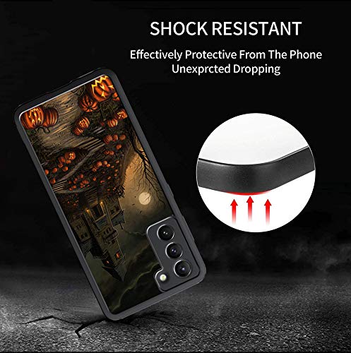 Halloween Haunted House Pattern Shockproof TPU Case for Samsung Galaxy S21 - Durable Protective Phone Cover with Anti-Slip Grip for Daily Use, Travel & Outdoor Activities