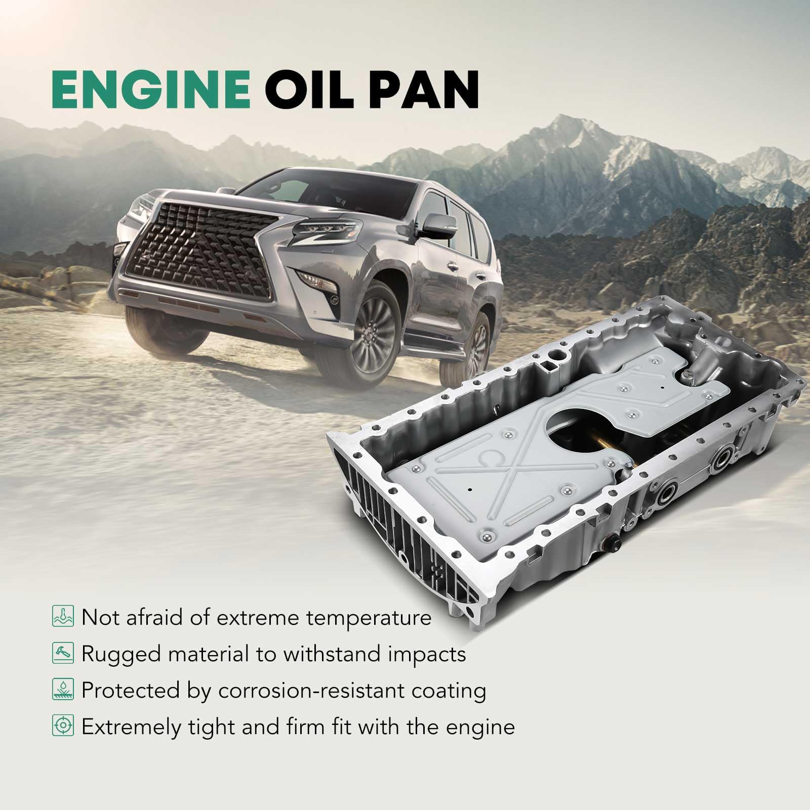 Volvo S40 C30 C70 V50 V60 V40 Cross Country Engine Oil Pan & Drain Plug Replacement Kit - Non-California Emissions - Perfect for DIY Oil Changes & Maintenance